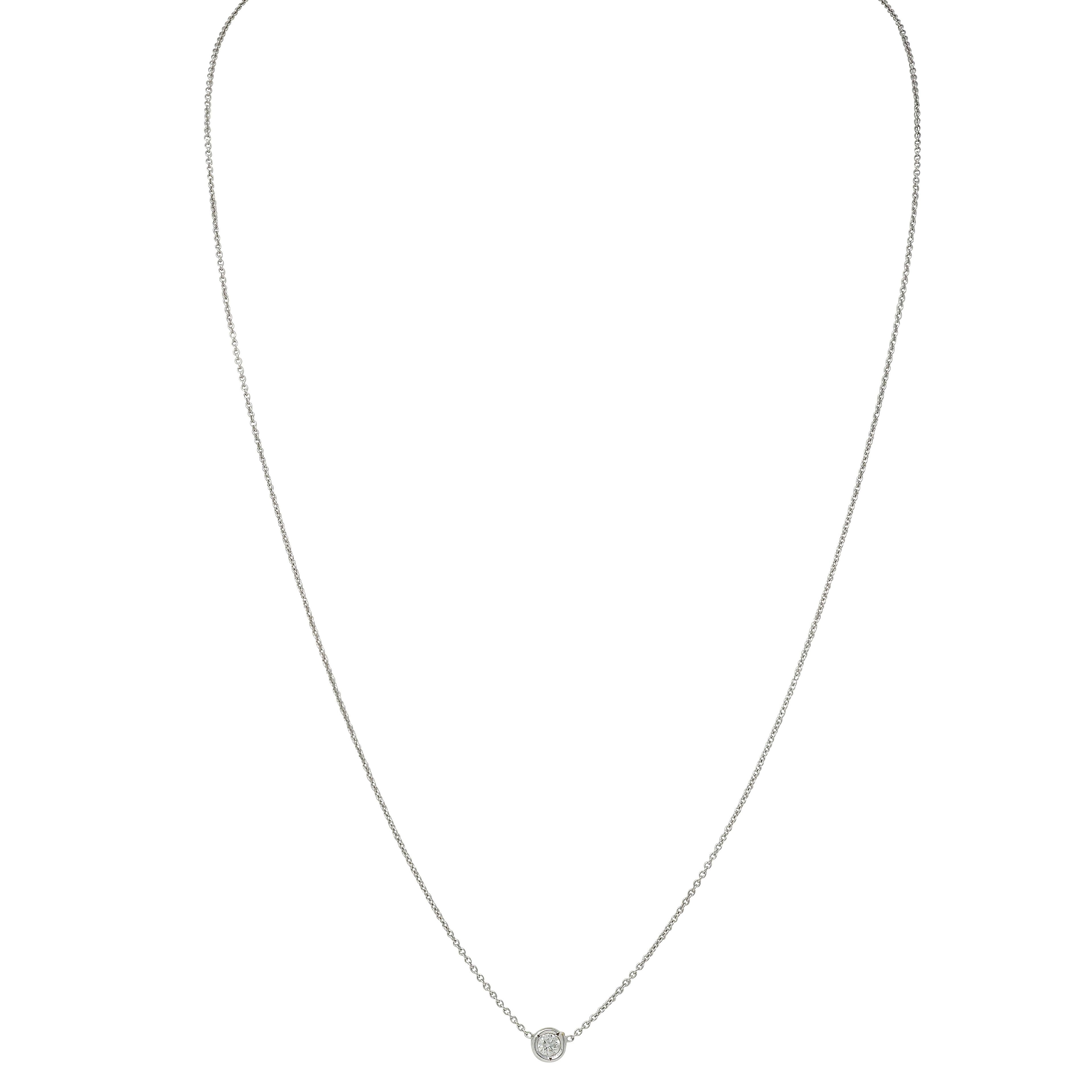 Roberto Coin 2000's Diamond Ruby 18K White Gold Diamonds By The Inch Necklace