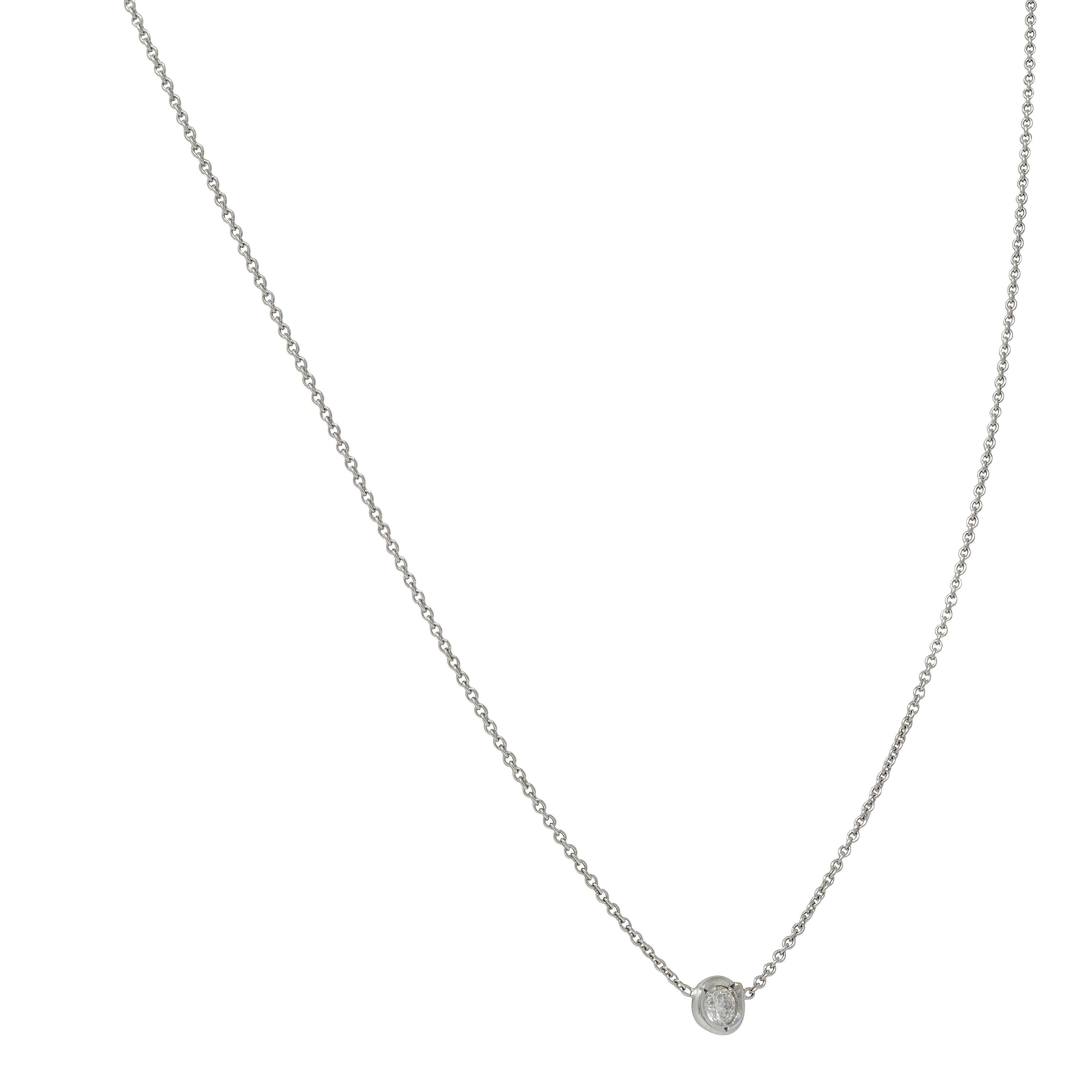 Roberto Coin 2000's Diamond Ruby 18K White Gold Diamonds By The Inch Necklace