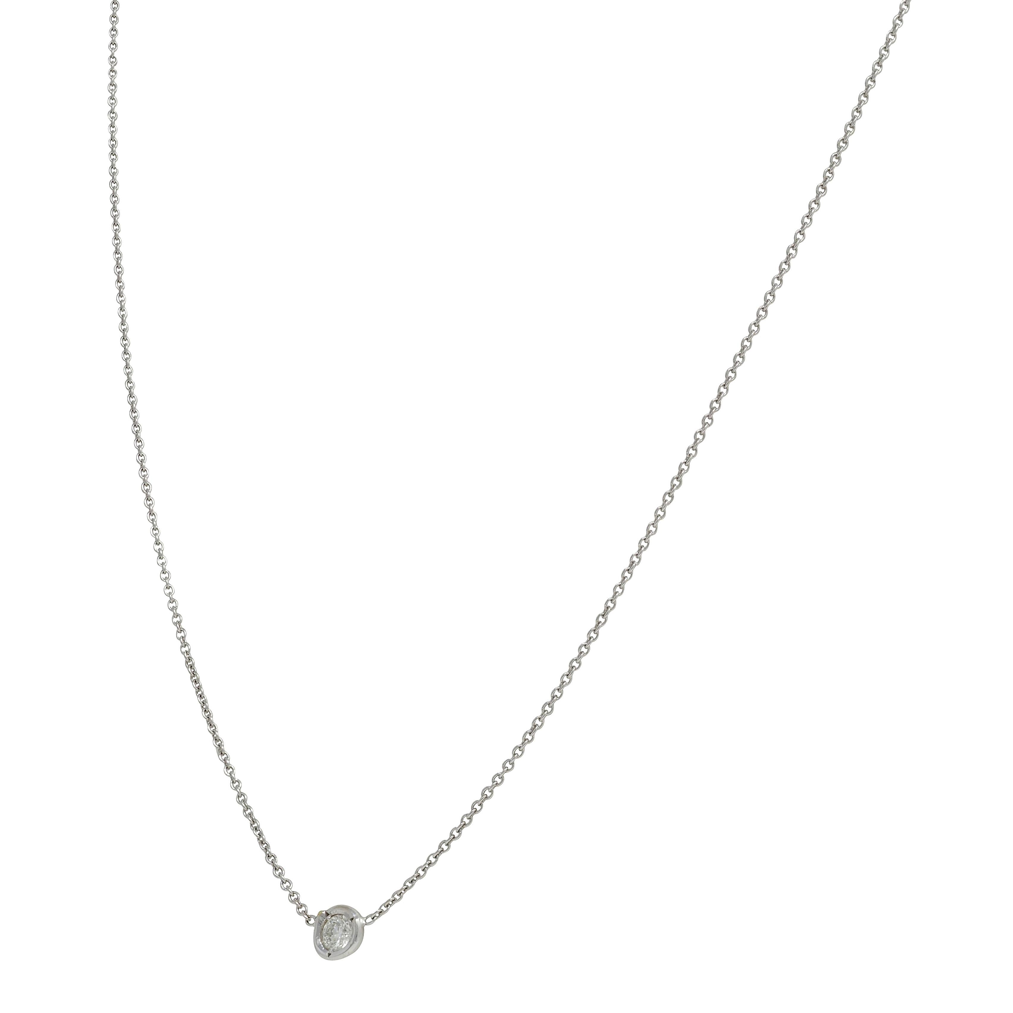 Roberto Coin 2000's Diamond Ruby 18K White Gold Diamonds By The Inch Necklace