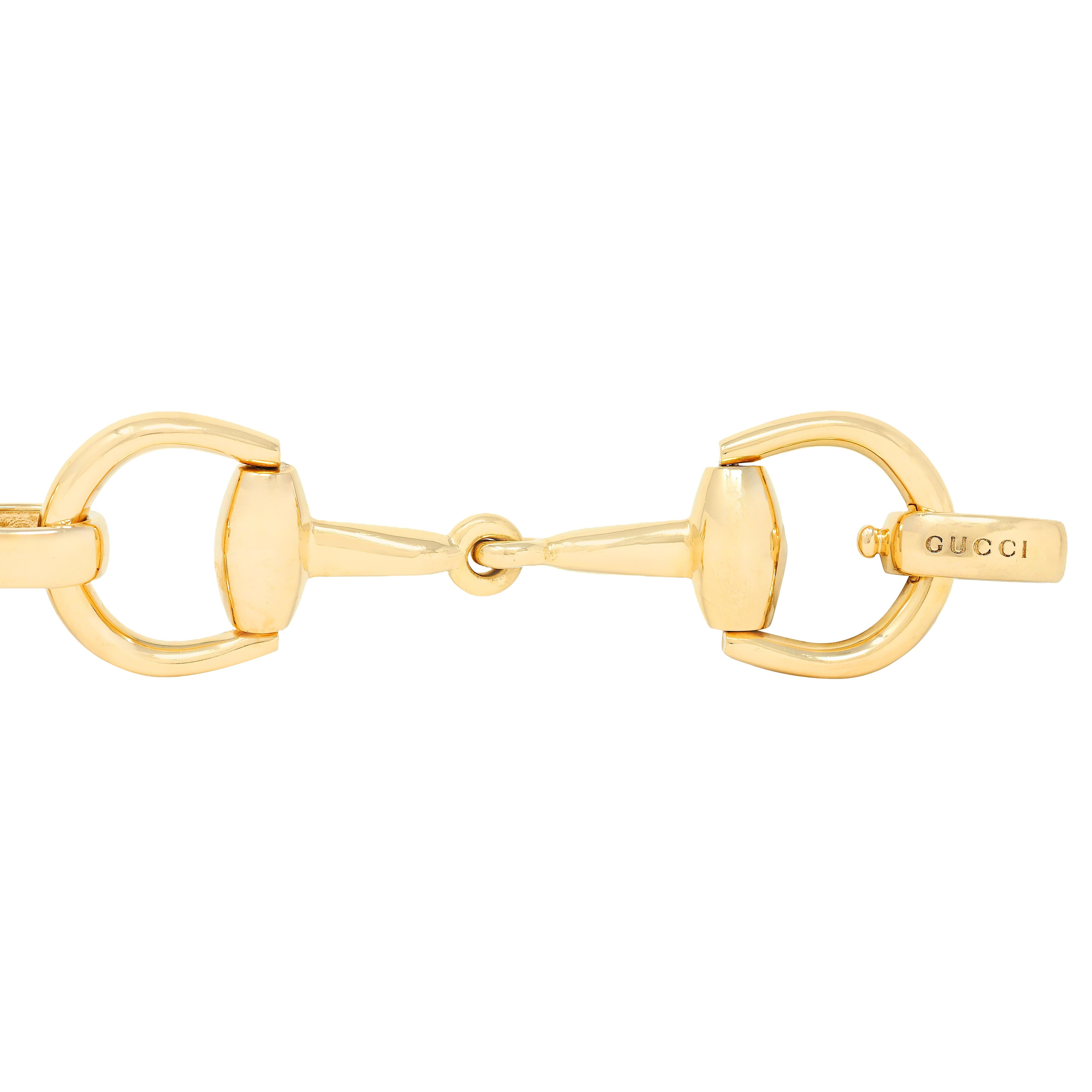 Gucci 18 Karat Yellow Gold Vintage Horsebit Link Bracelet