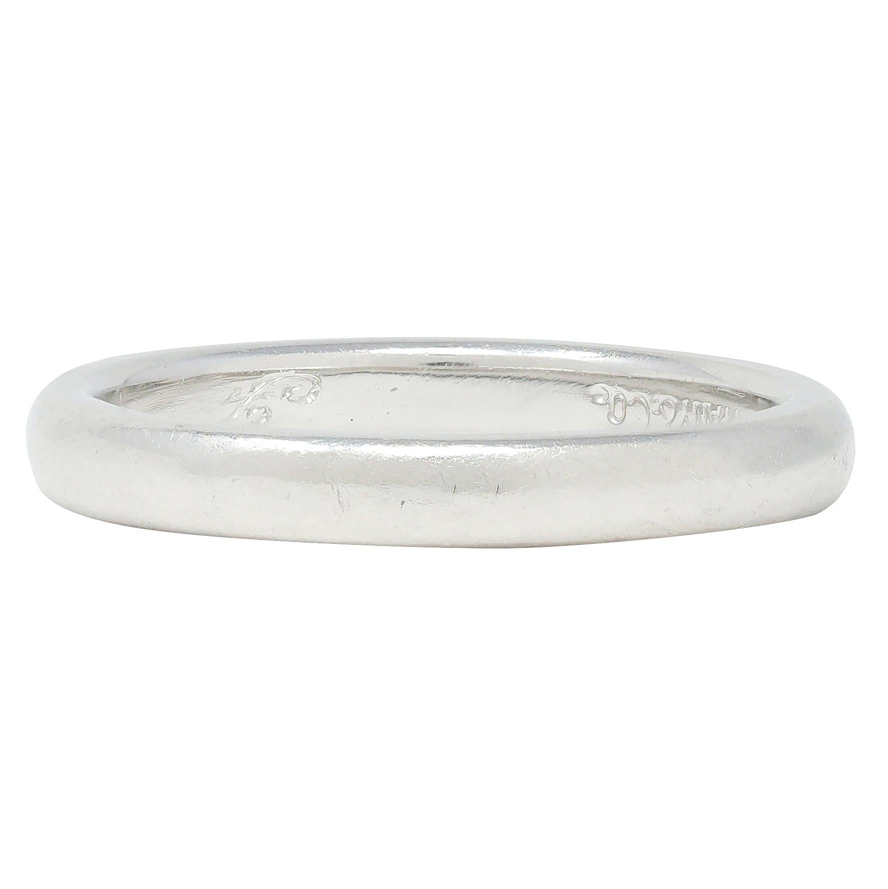 Elsa Peretti Tiffany & Co. 2000's Diamond Platinum Flush Set Band Ring