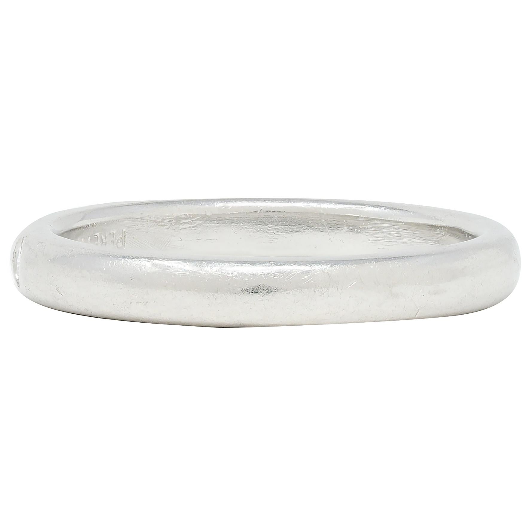Elsa Peretti Tiffany & Co. 2000's Diamond Platinum Flush Set Band Ring