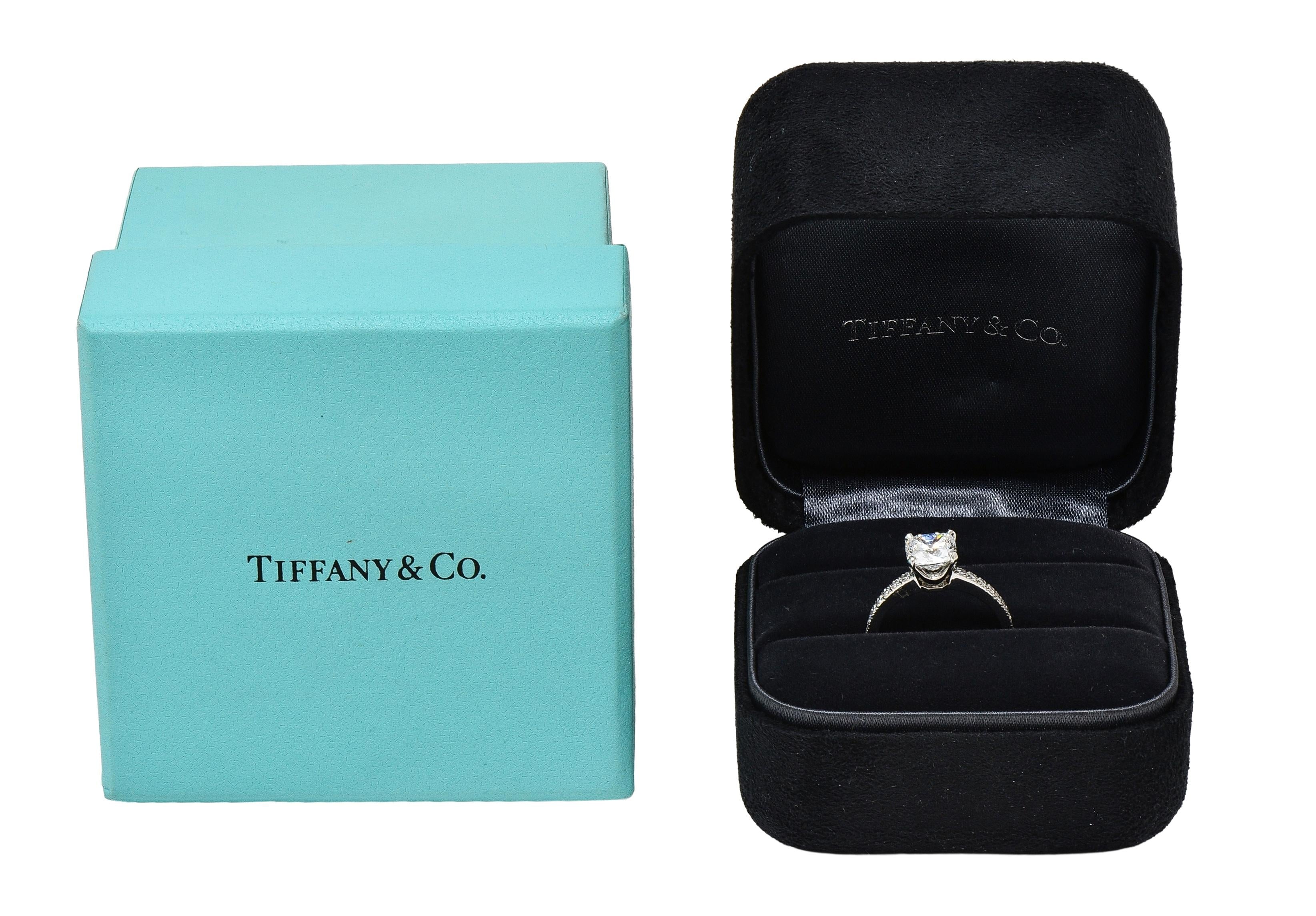 Tiffany & Co. Contemporary 1.59 CTW Cushion Diamond Platinum Engagement Ring