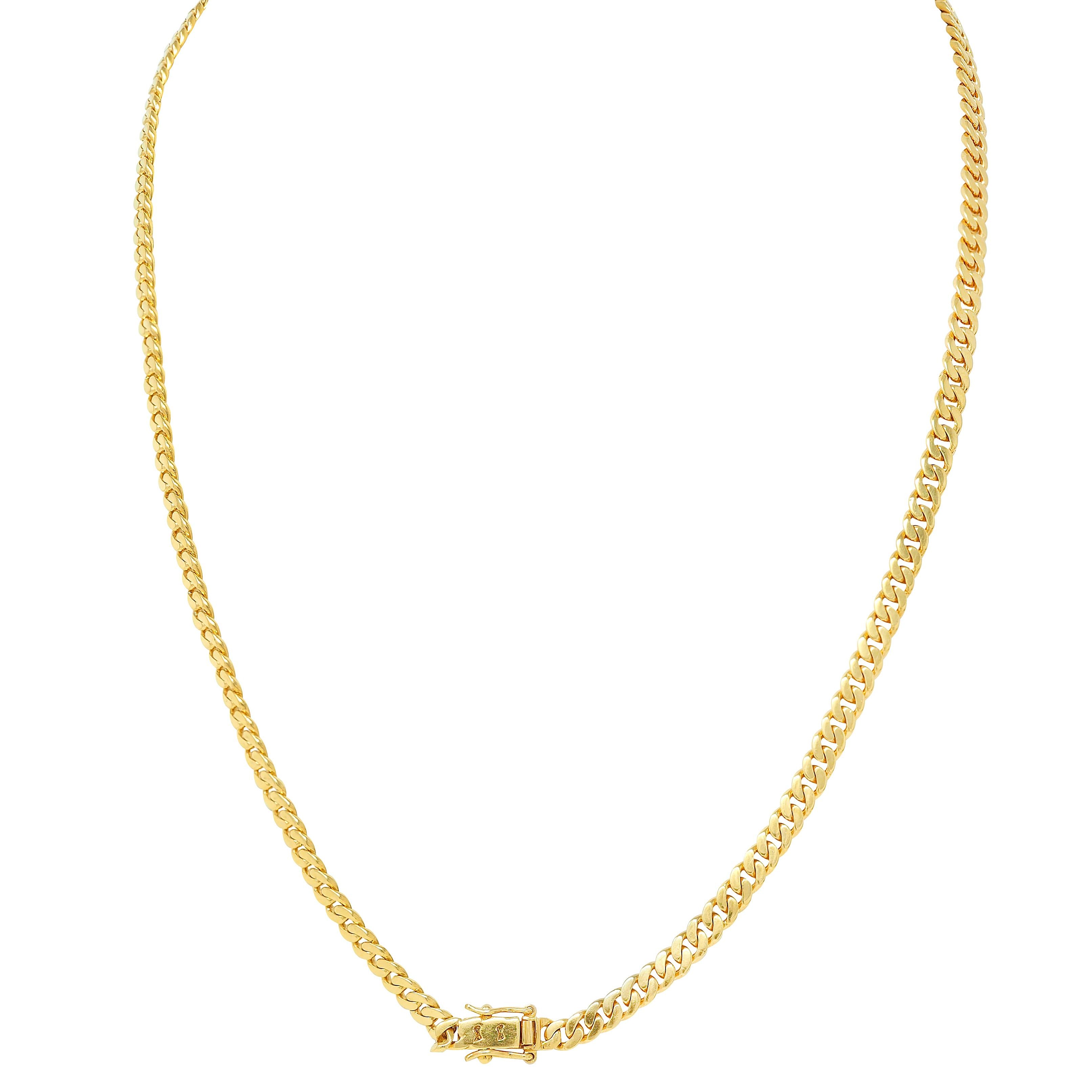 Vintage 7.70 CTW Sapphire Diamond 22K Yellow Gold Drop Station Necklace