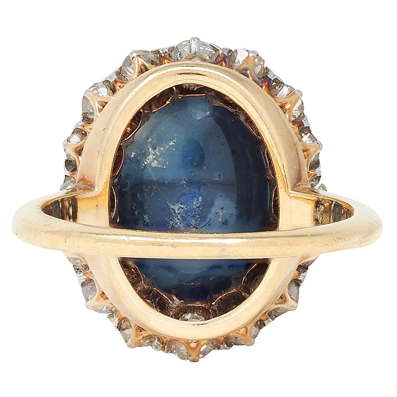 Edwardian 1.36 CTW Diamond Black Opal Platinum 14K Gold Antique Halo Ring