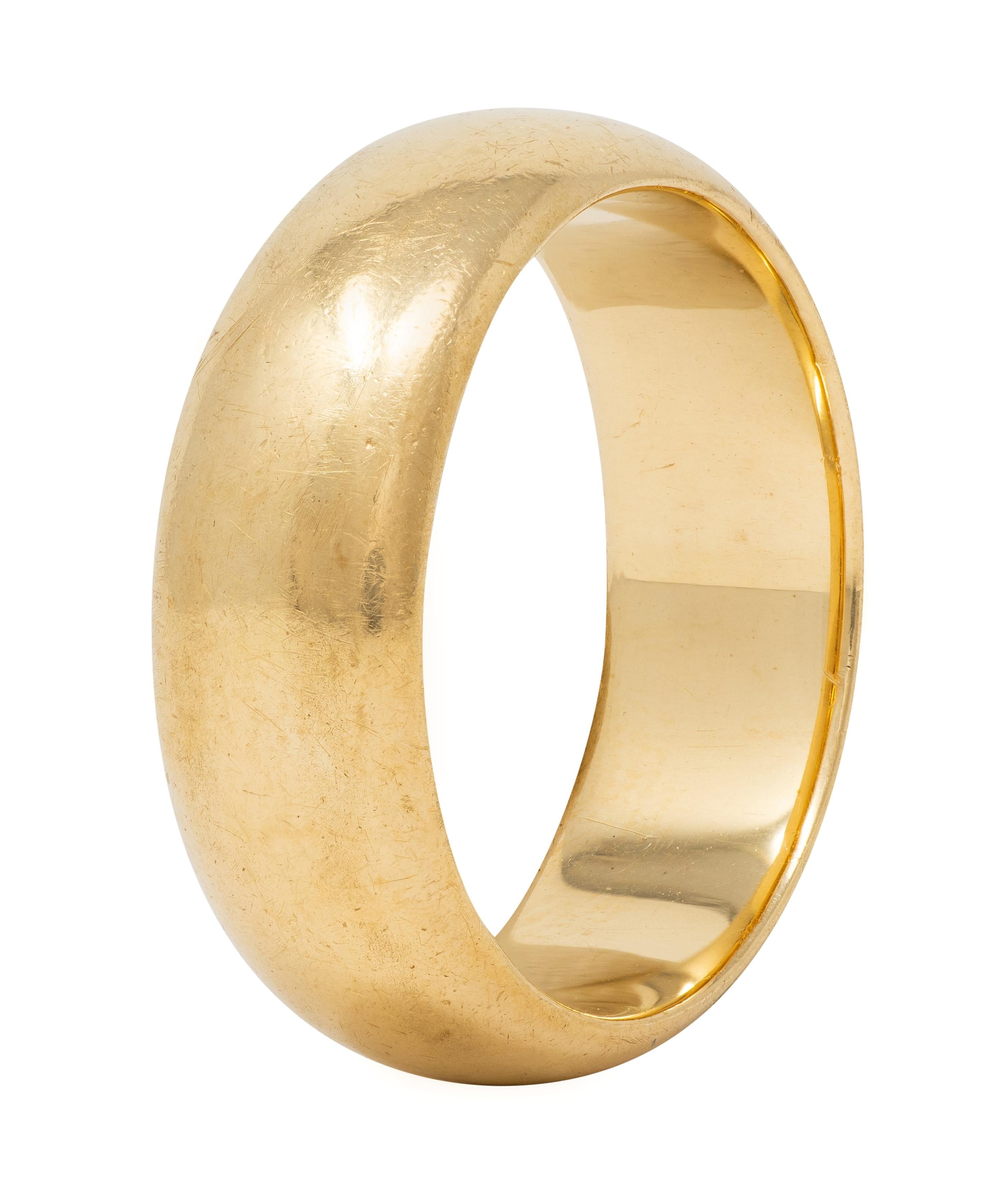 Tiffany & Co. 1960's 14 Karat Yellow Gold Vintage Wedding Cigar Band Ring