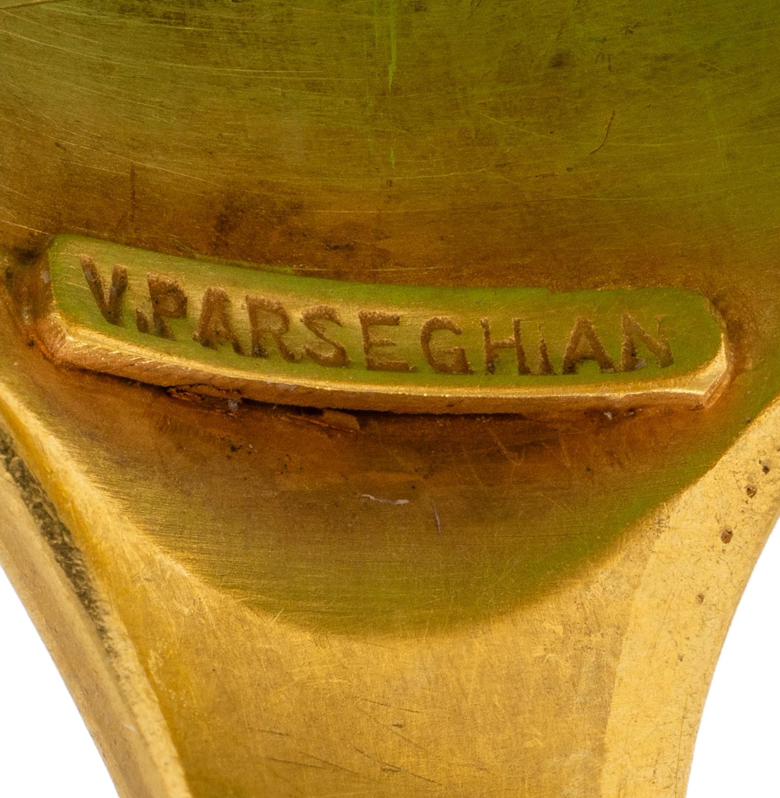 Etruscan Revival Victorian Jade 14K Gold Antique Granulated Crane Signet Ring