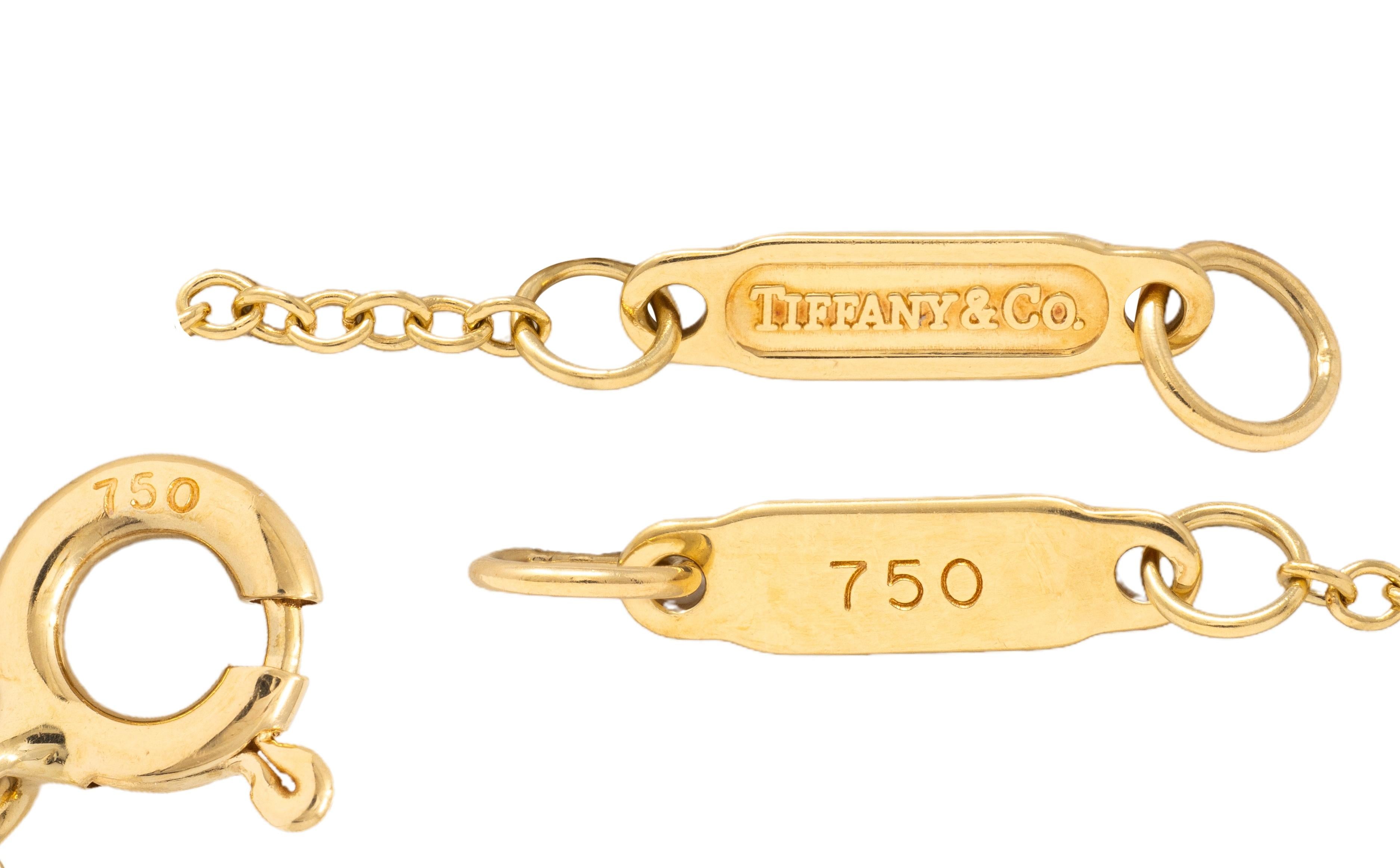 Tiffany & Co. Contemporary 18 Karat Yellow Gold Atlas Bar Pendant Necklace