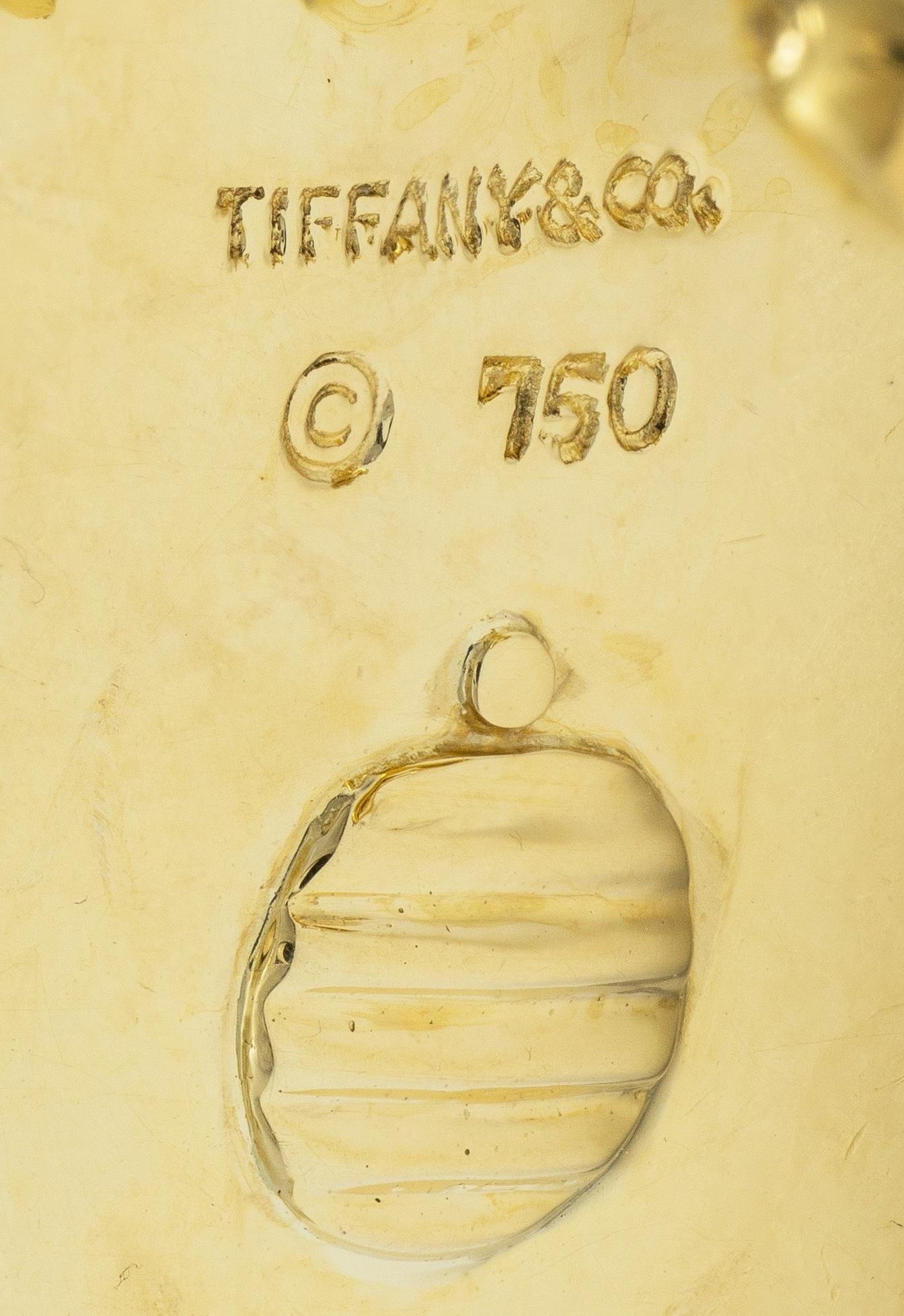 Angela Cummings Tiffany & Co Multi-Gem Inlay 18K Vintage Poppy Ear-Clip Earrings