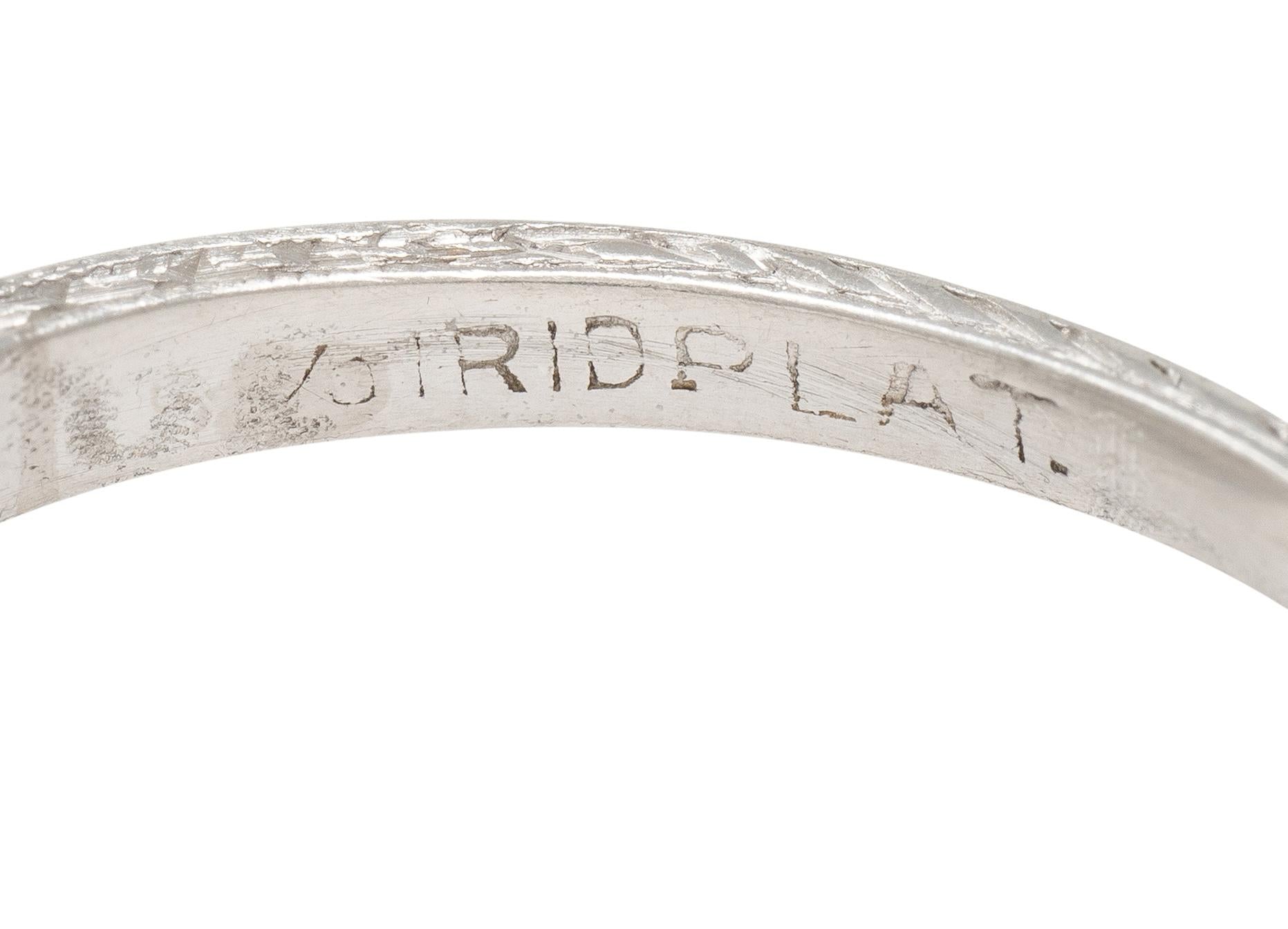 Art Deco Old European Diamond Platinum Vintage Orange Blossom Engagement Ring