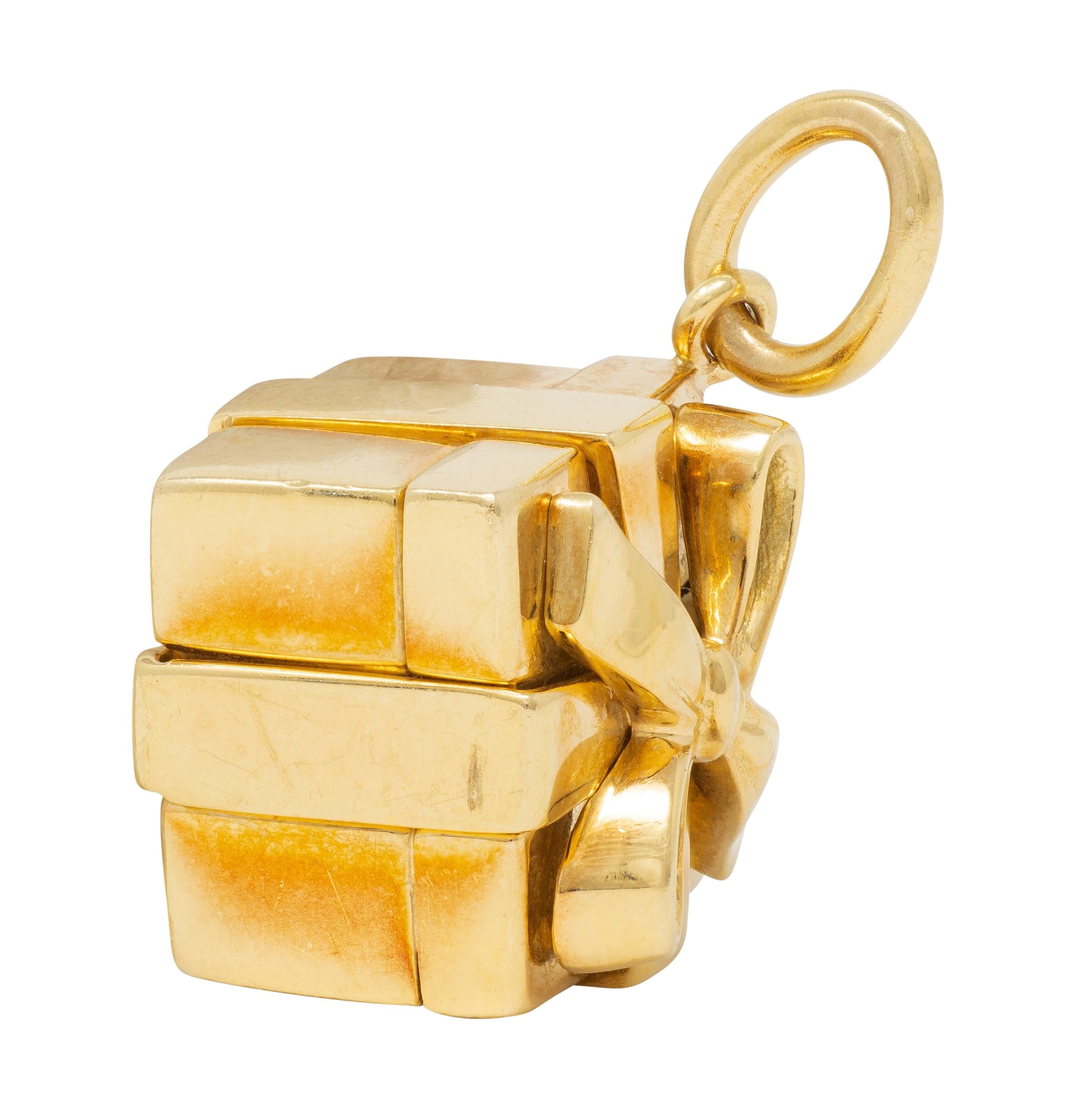 Tiffany & Co. 2000's 18 Karat Yellow Gold Present Charm