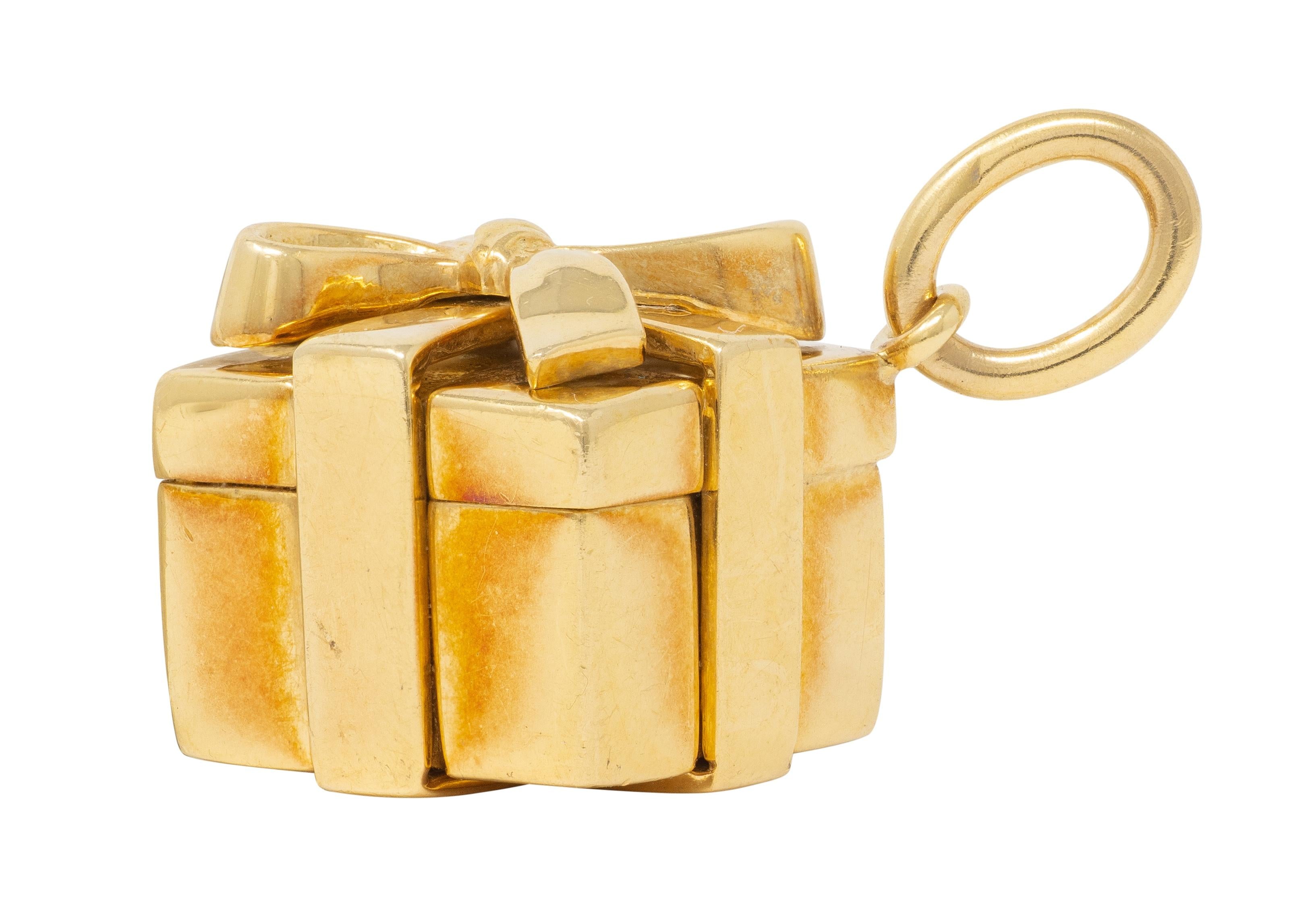 Tiffany & Co. 2000's 18 Karat Yellow Gold Present Charm