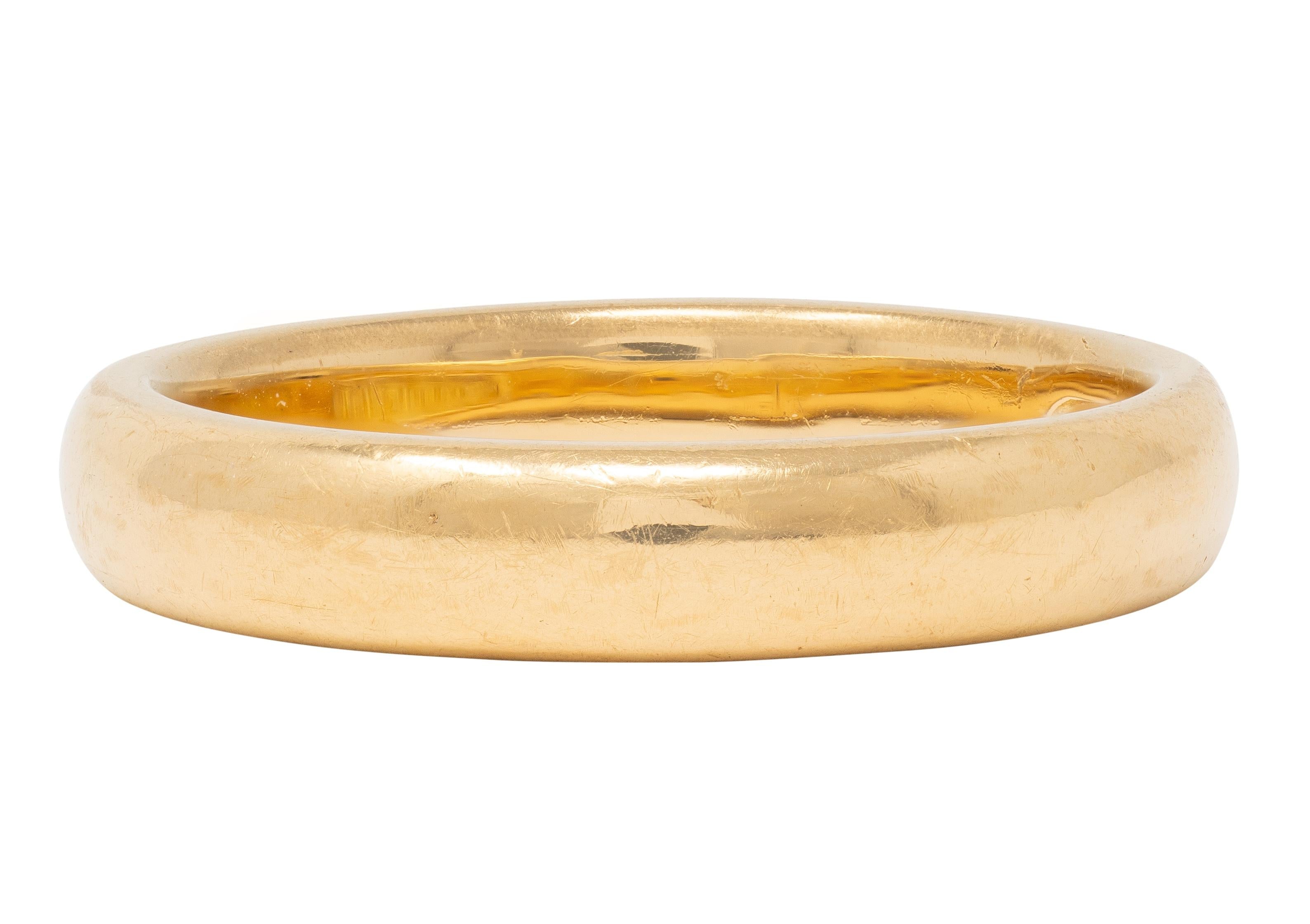 Victorian 18 Karat Yellow Gold Antique Unisex Wedding Band Ring