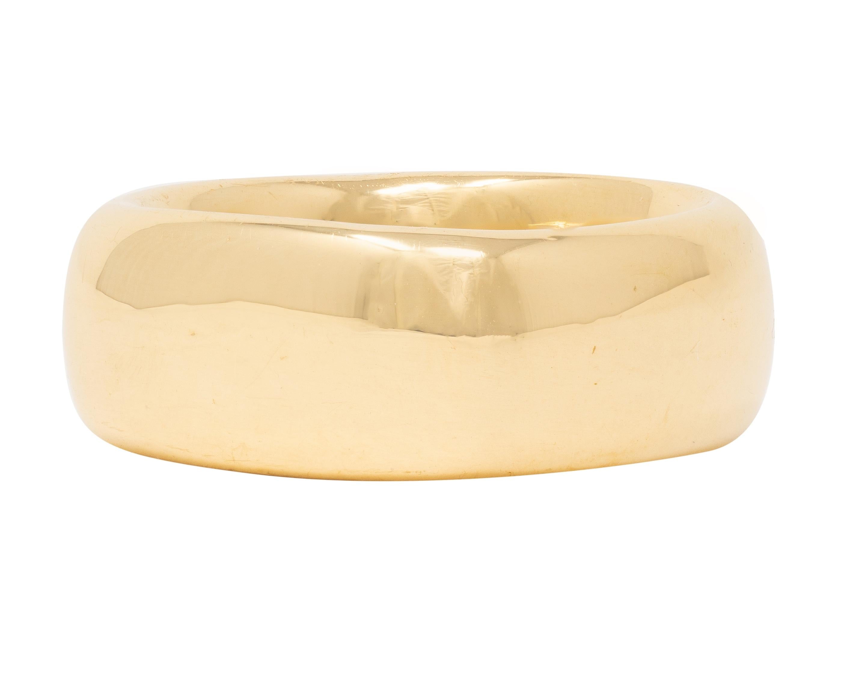 Tiffany & Co. 2003 18 Karat Yellow Gold Vintage Cushion Band Ring