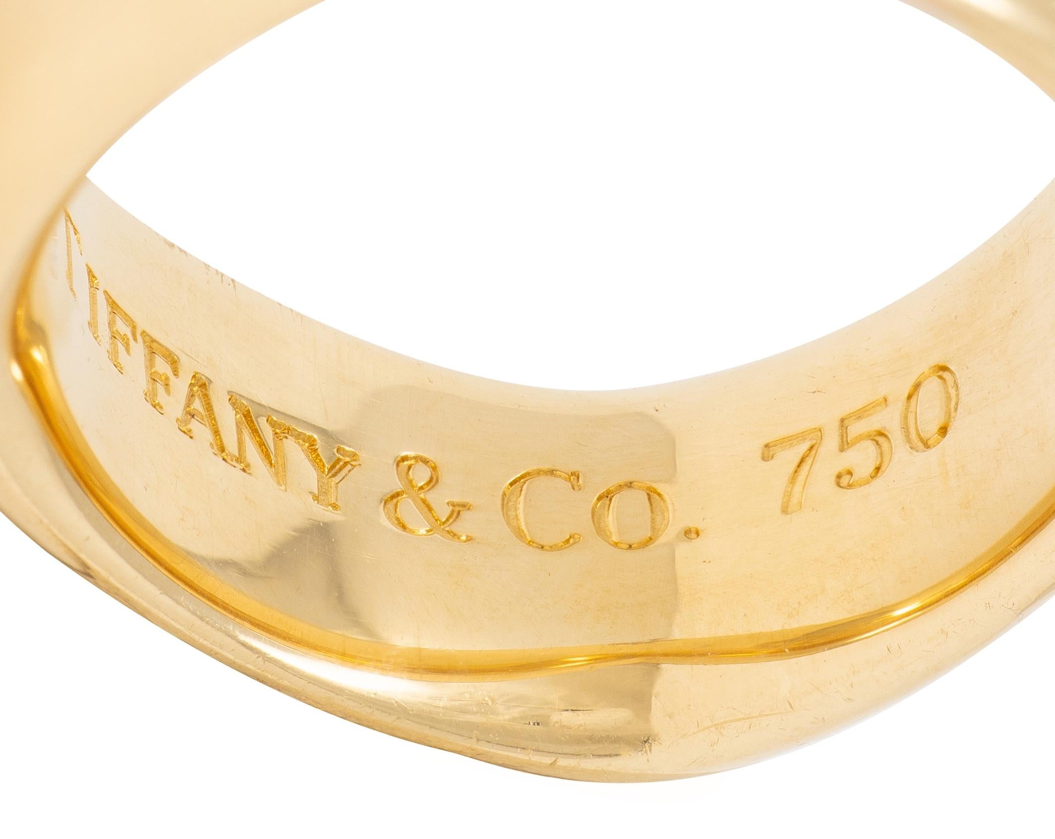 Tiffany & Co. 2003 18 Karat Yellow Gold Vintage Cushion Band Ring