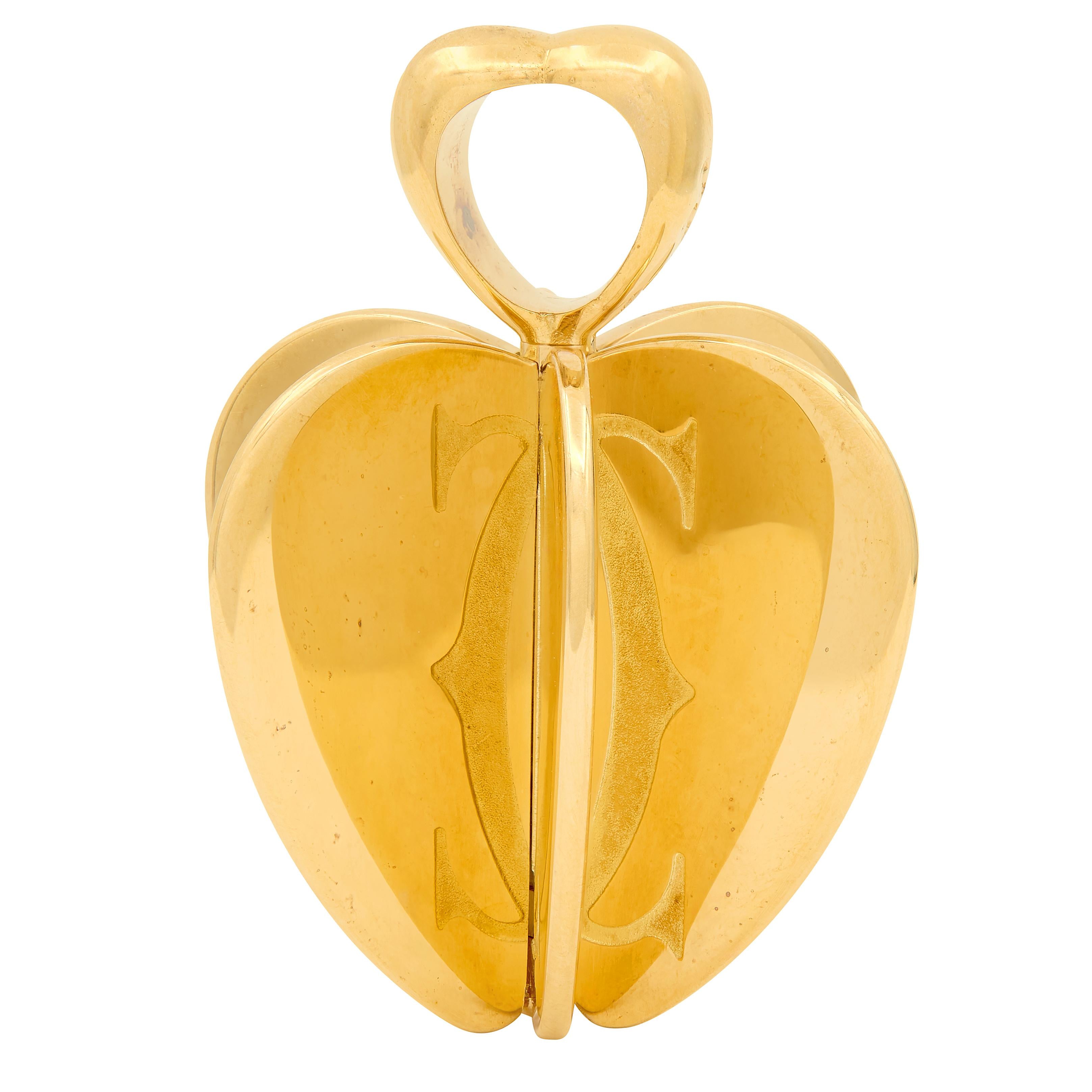 Cartier French 2000's 18 Karat Yellow Gold Golden Apple Pendant