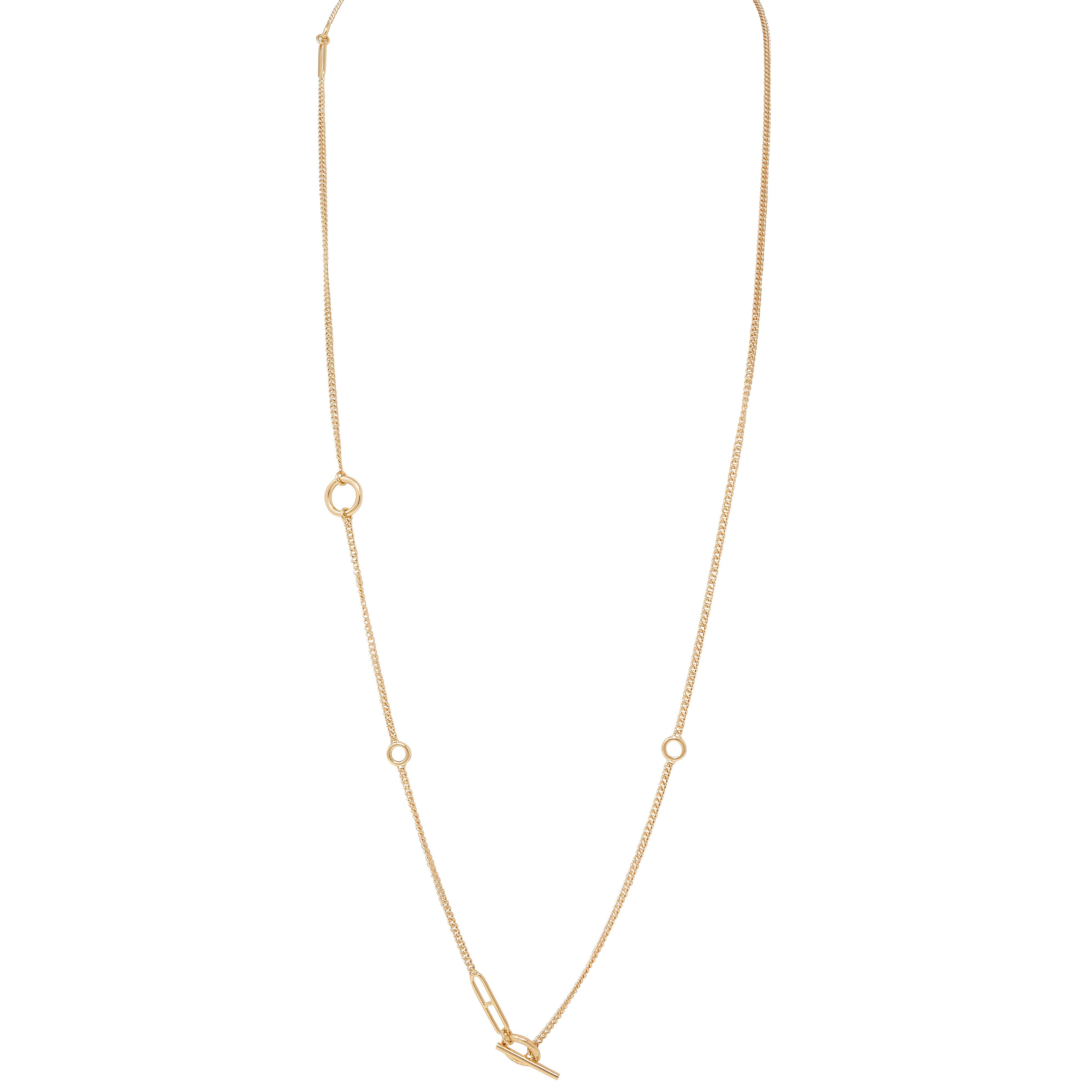 Hermès Contemporary 18 Karat Rose Gold Chaine d'Ancre Station Chain Necklace