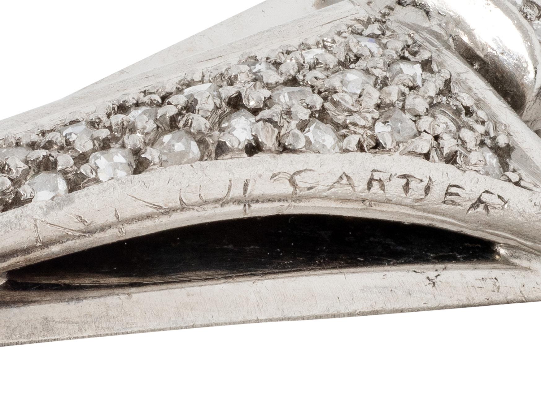 Cartier Art Deco Diamond Platinum Vintage Sailboat Charm