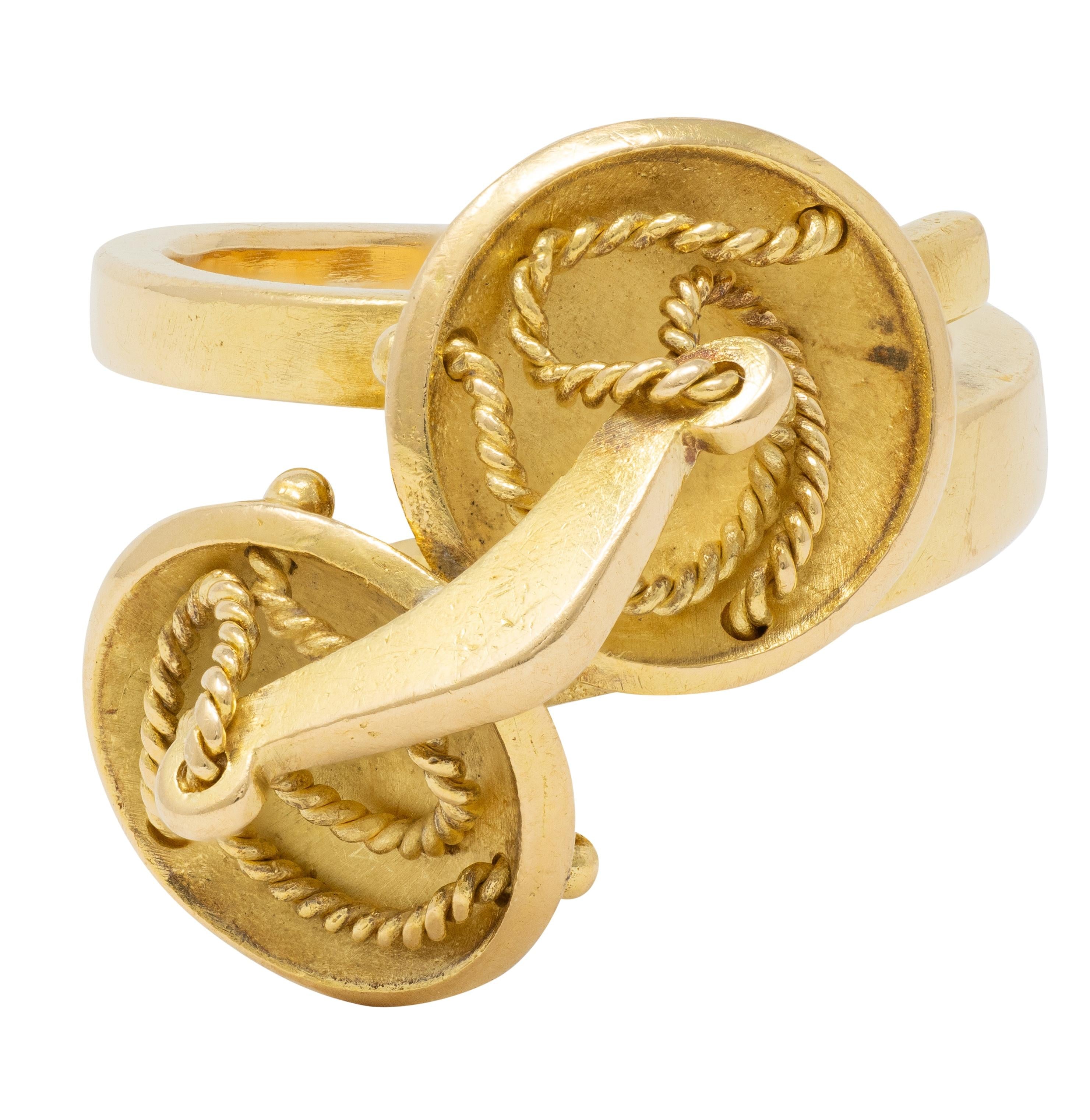 Tiffany & Co. Georges L'Enfant  1970's 18 Karat Gold Vintage Libra Zodiac Ring