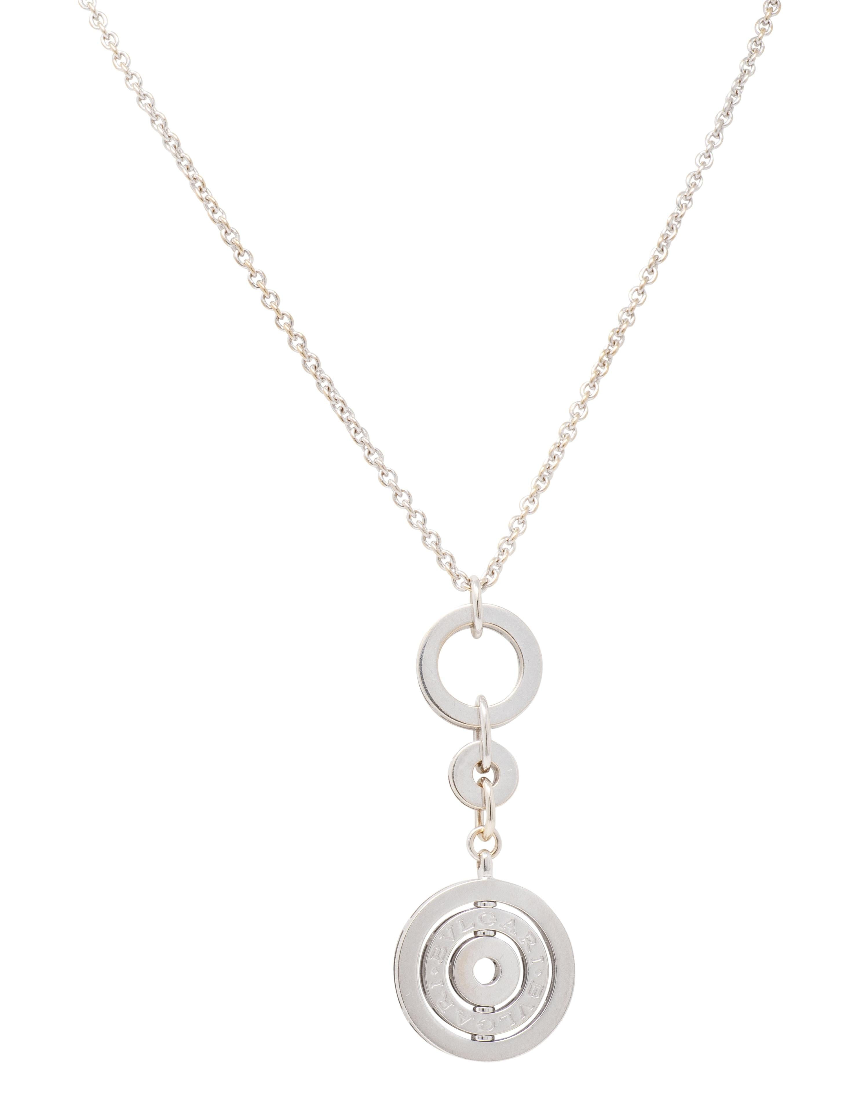 Bulgari Contemporary 18 Karat White Gold Astrale Cherchi Pendant Necklace