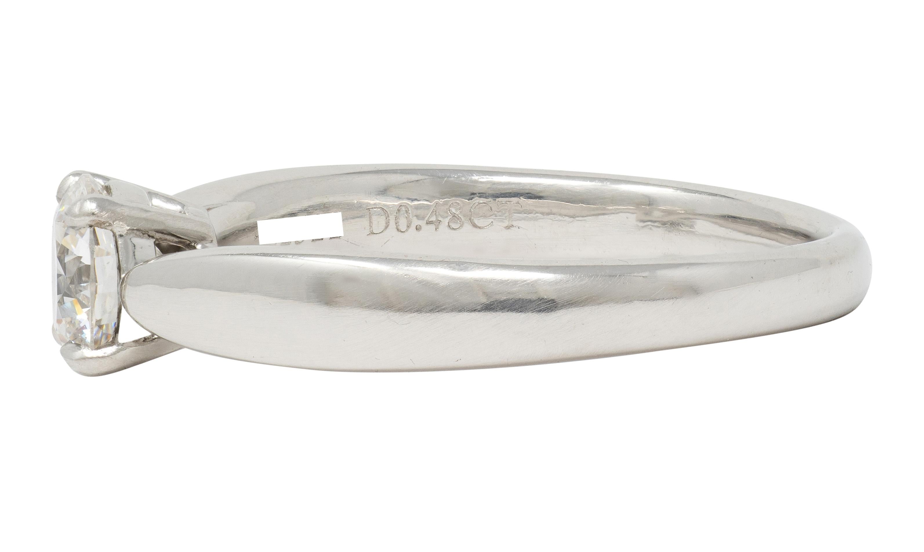 Tiffany & Co. Round Brilliant Diamond Platinum Harmony Solitaire Engagement Ring