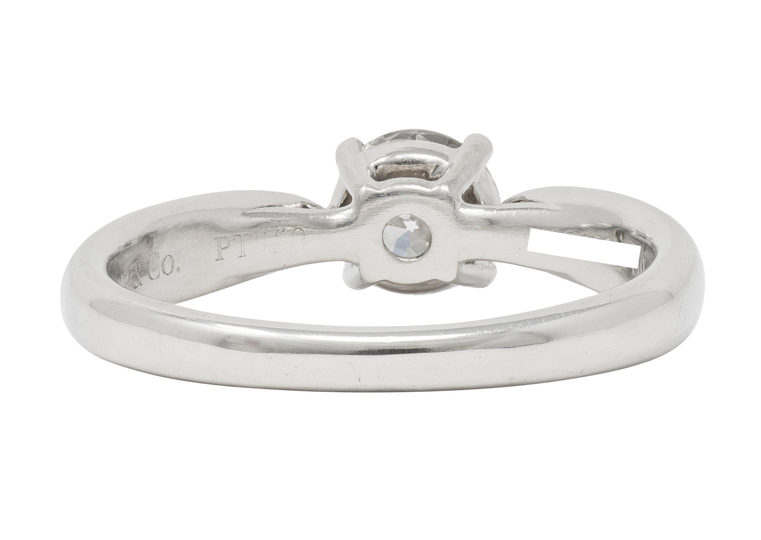 Tiffany & Co. Round Brilliant Diamond Platinum Harmony Solitaire Engagement Ring