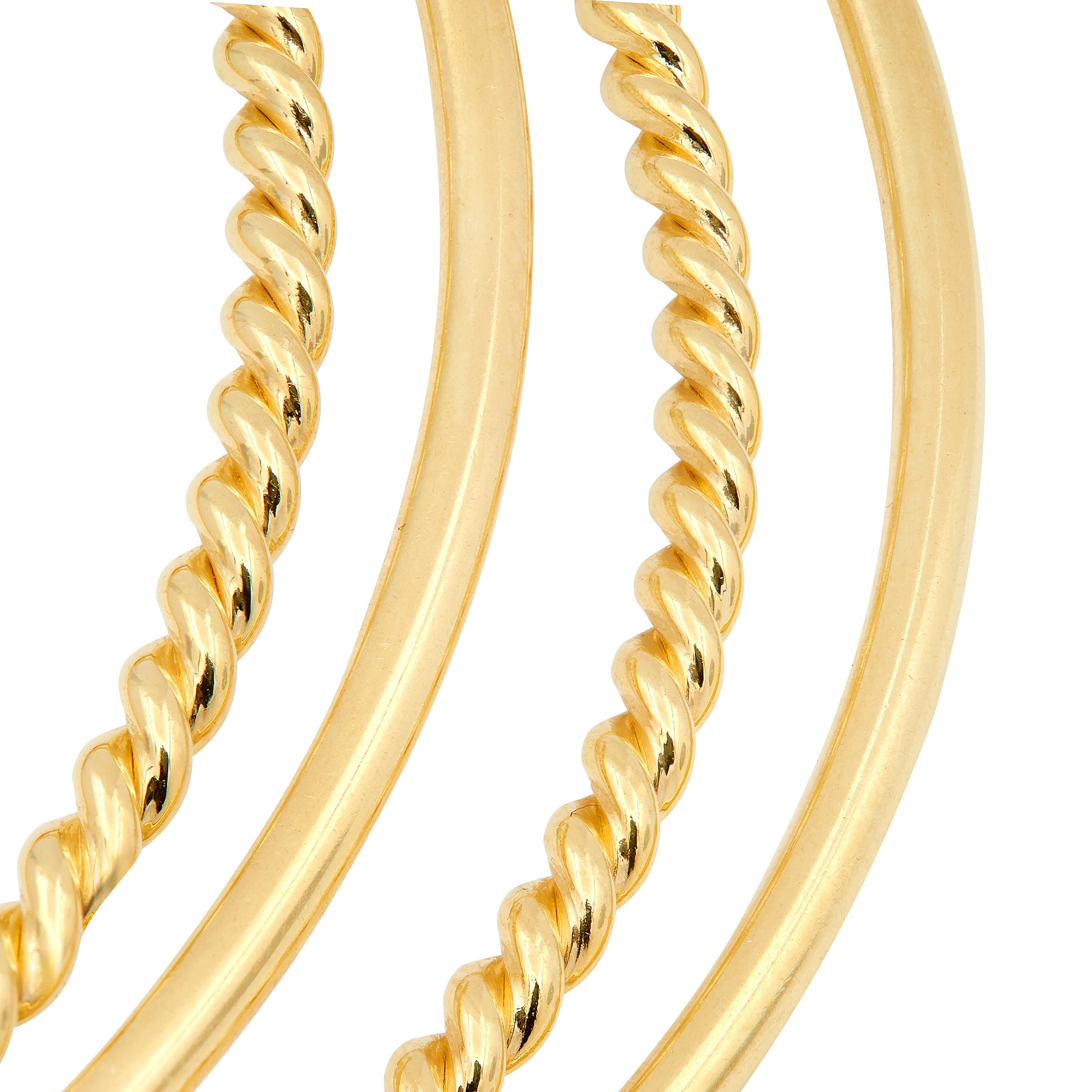Tiffany & Co. 2000's 18 Karat Yellow Gold Set Of Bangle Bracelets