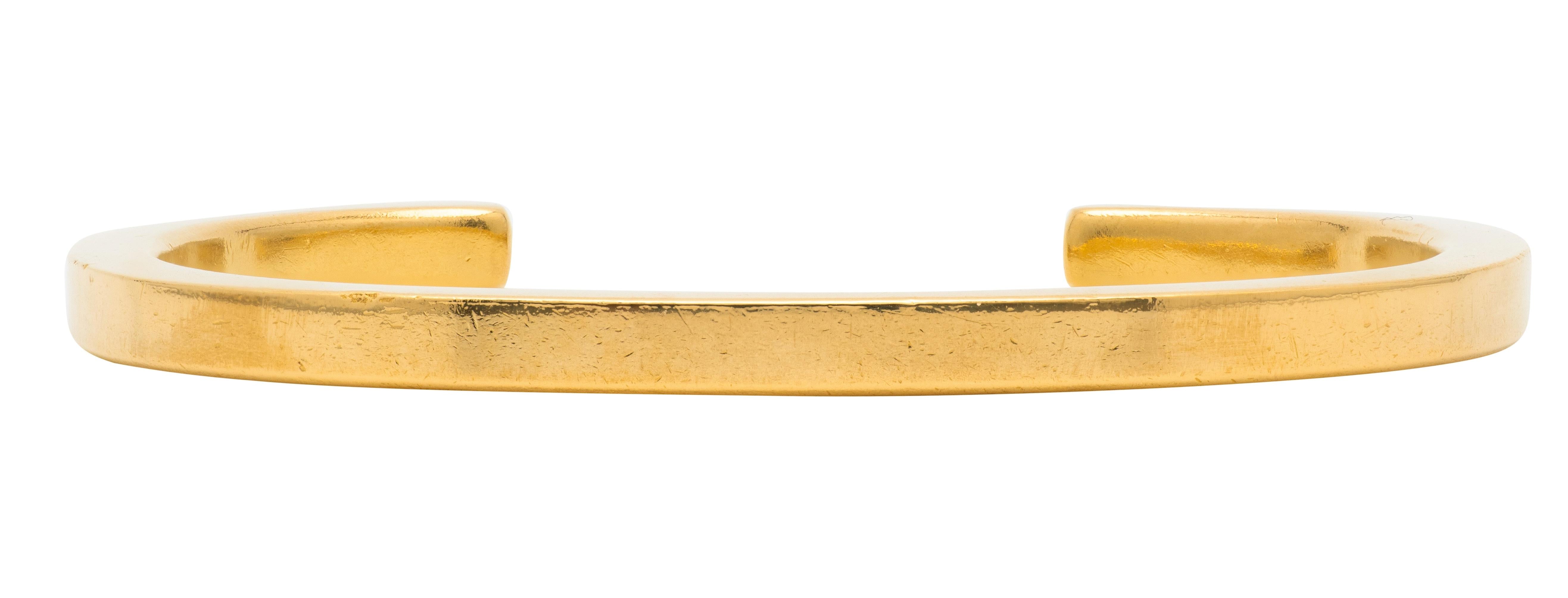 Cartier Dinh Van 1970's 18 Karat Yellow Gold Vintage Cuff Bracelet