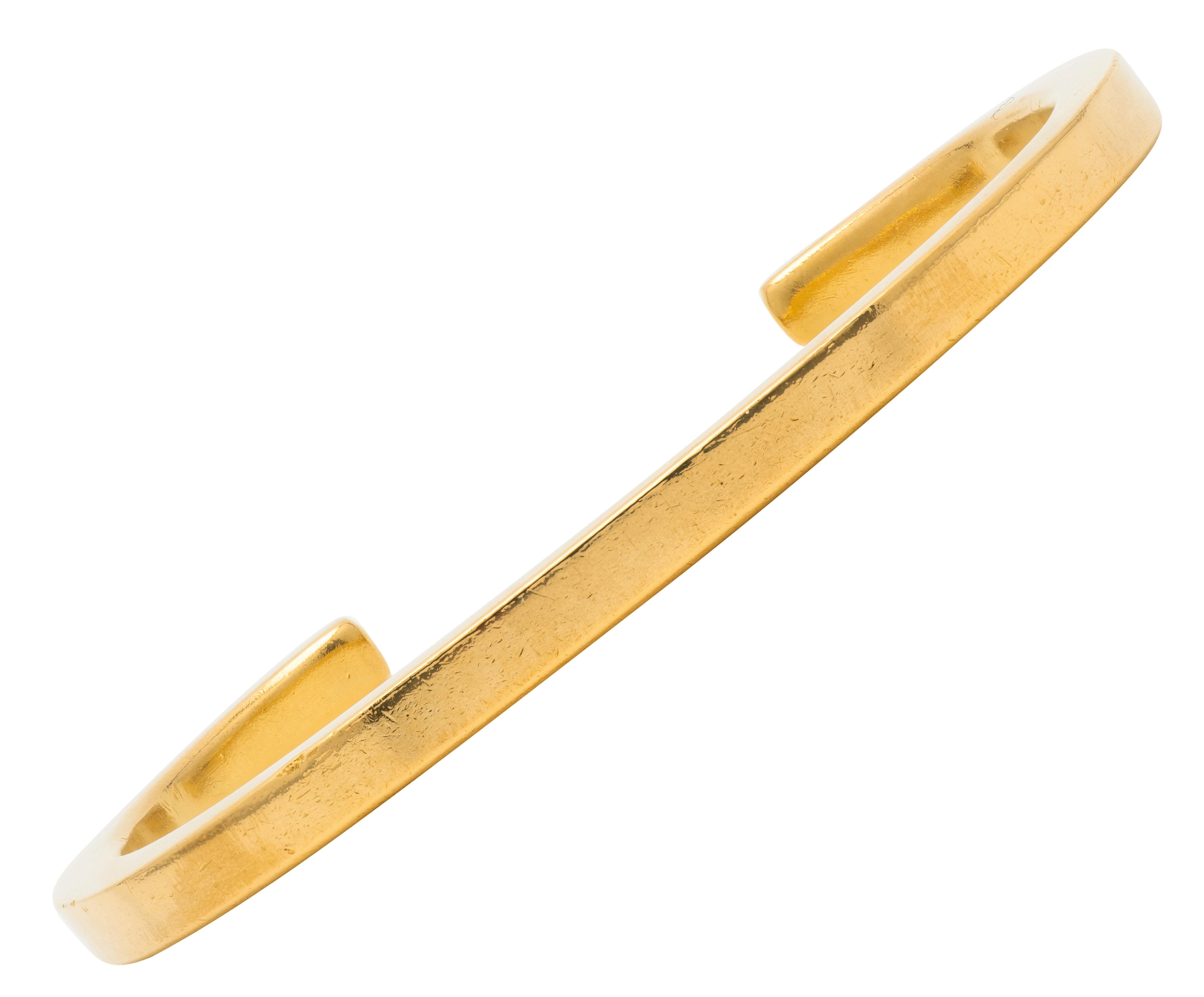 Cartier Dinh Van 1970's 18 Karat Yellow Gold Vintage Cuff Bracelet