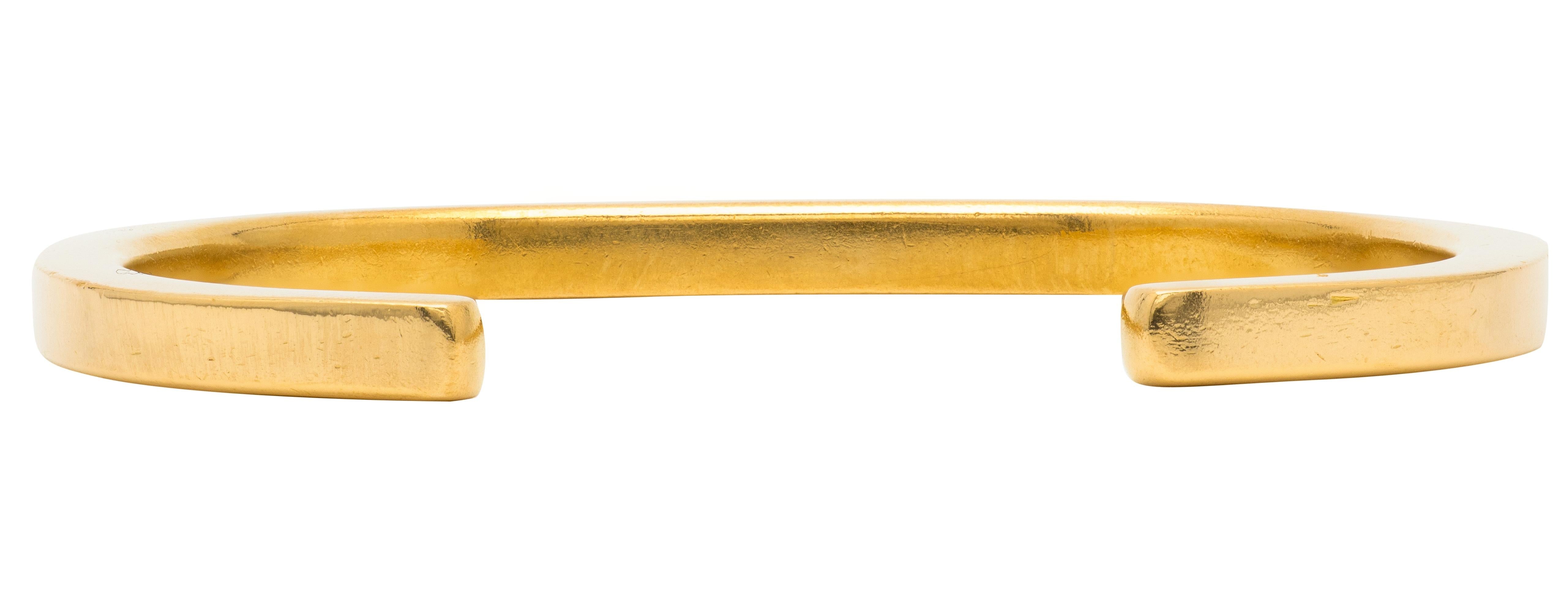 Cartier Dinh Van 1970's 18 Karat Yellow Gold Vintage Cuff Bracelet