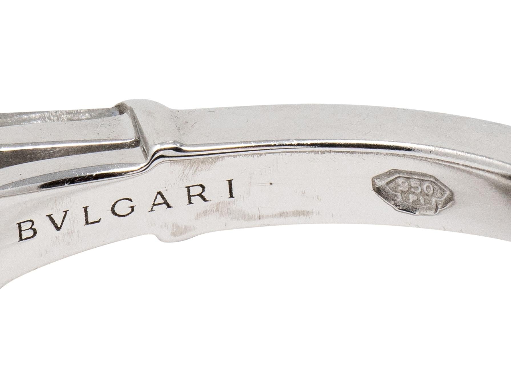 Bulgari 1.36 CTW Oval Cut Diamond Platinum Contemporary Engagement Ring GIA