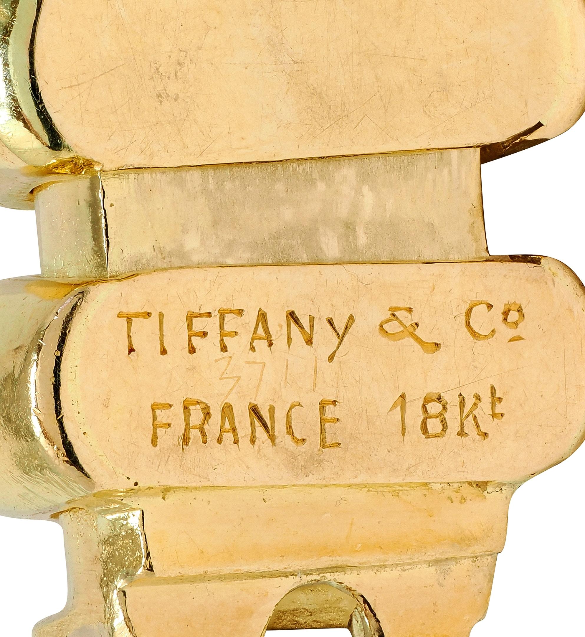 Tiffany & Co. Georges L'Enfant French 18K Yellow Gold Vintage Tubogas Bracelet