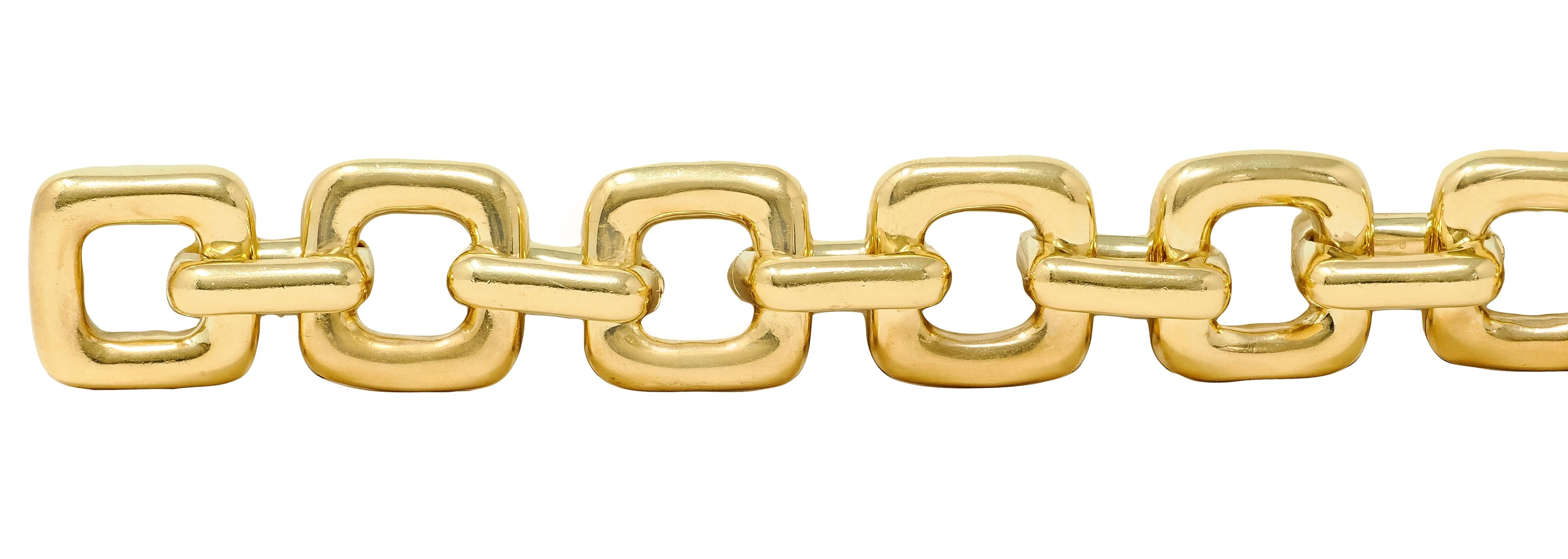 Louis Vuitton Paris Contemporary 18 Karat Yellow Gold Lock & Key Link Bracelet