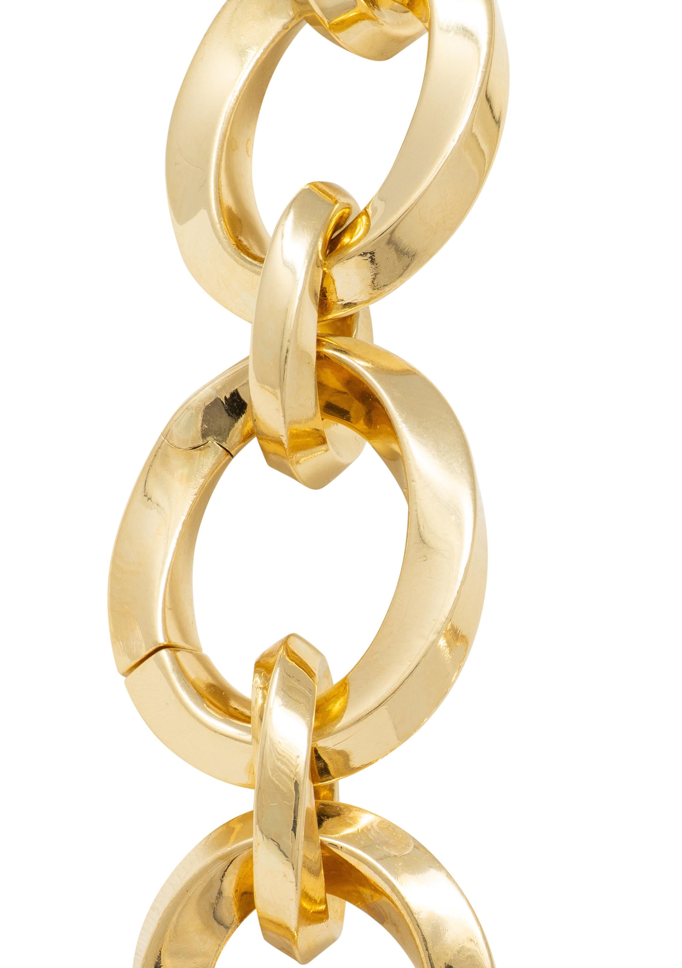 Tiffany & Co. 1980's 18 Karat Yellow Gold Twist Link Vintage Collar Necklace