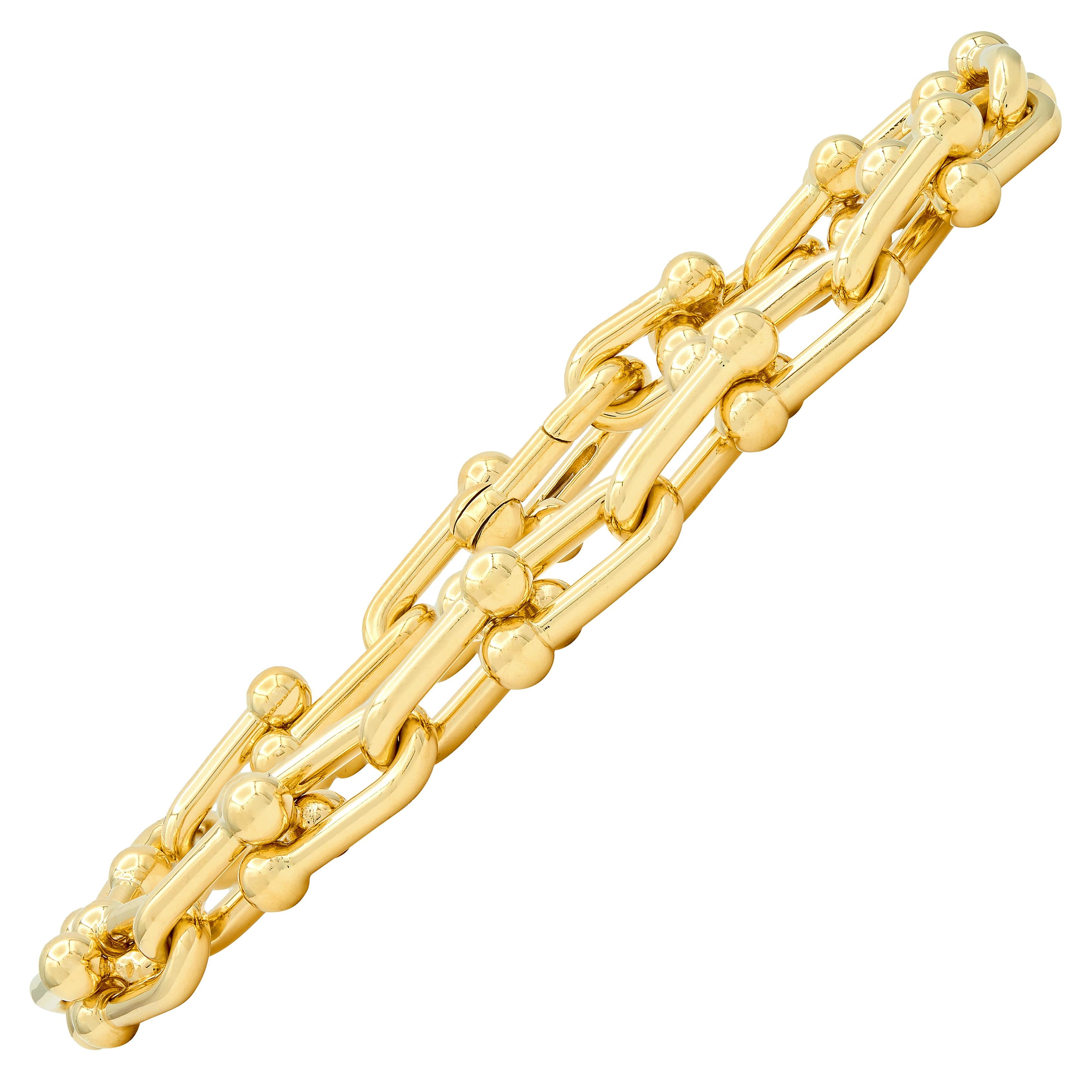 Tiffany & Co. 18 Karat Yellow Gold Small Hardware Link Bracelet