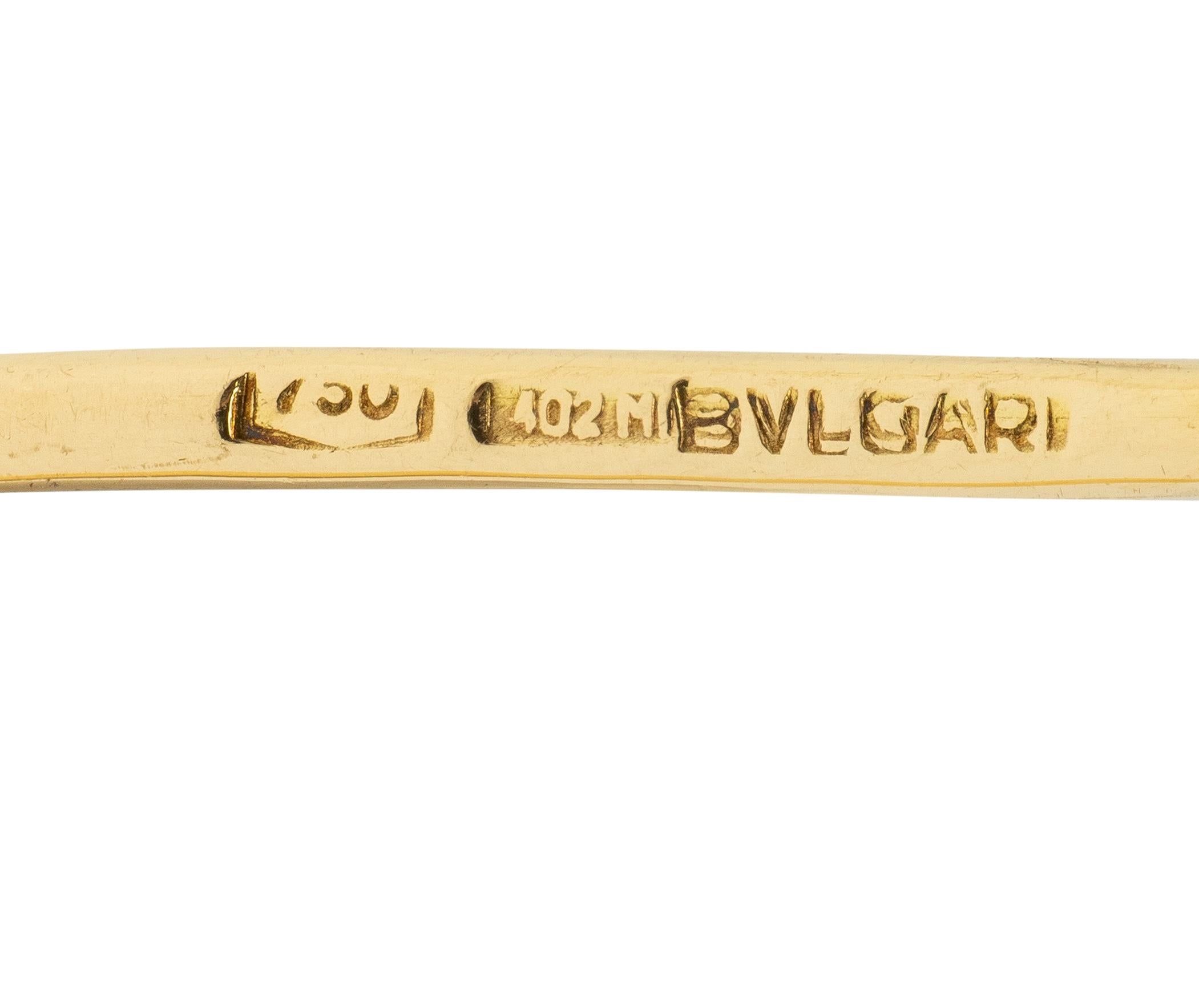 Bulgari 1970's 18 Karat Yellow Gold Vintage Safety Pin Brooch