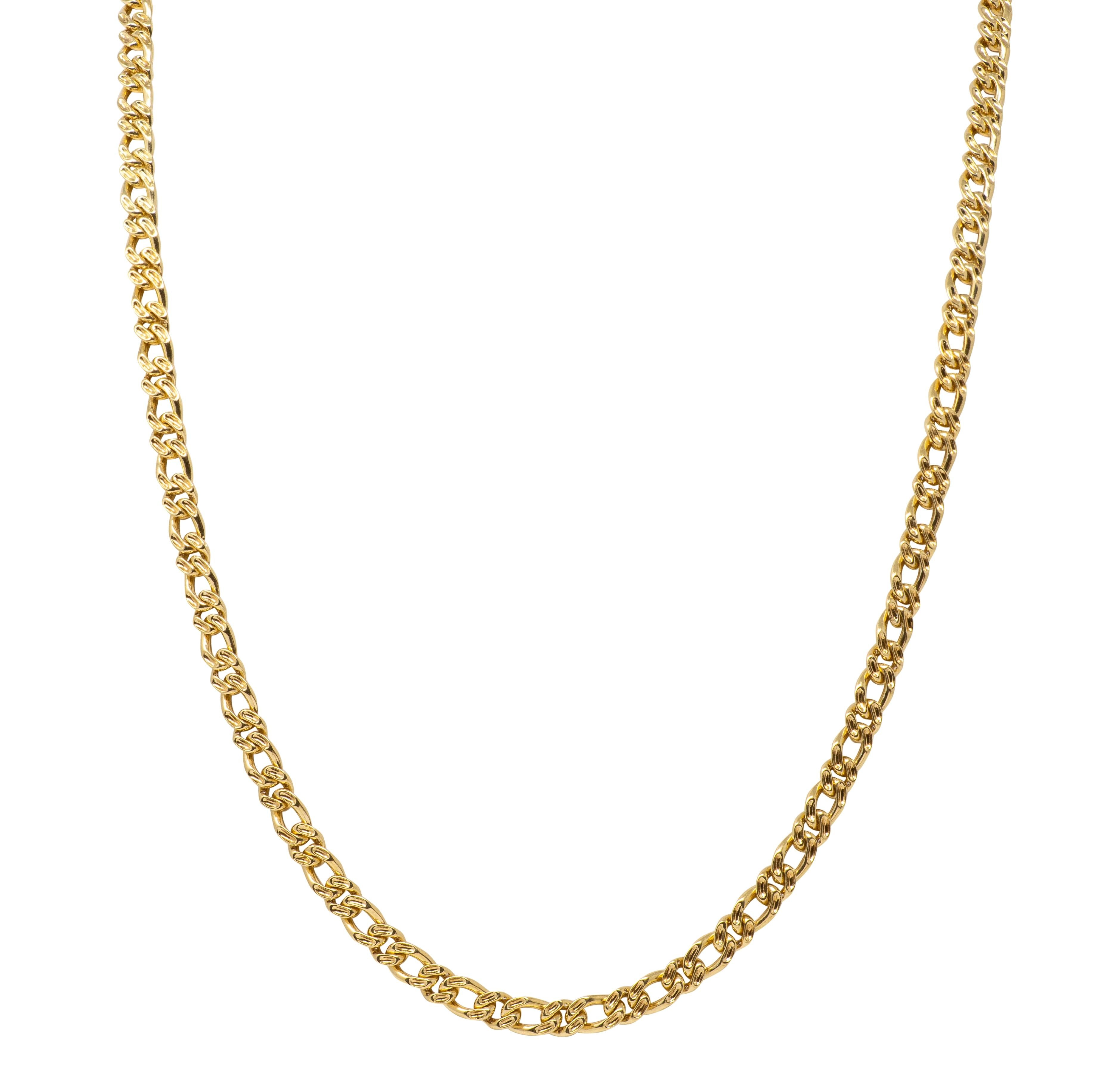 Bulgari 1970's 8.60 CTW Diamond 18 Karat Gold Vintage Curb Link Chain Necklace