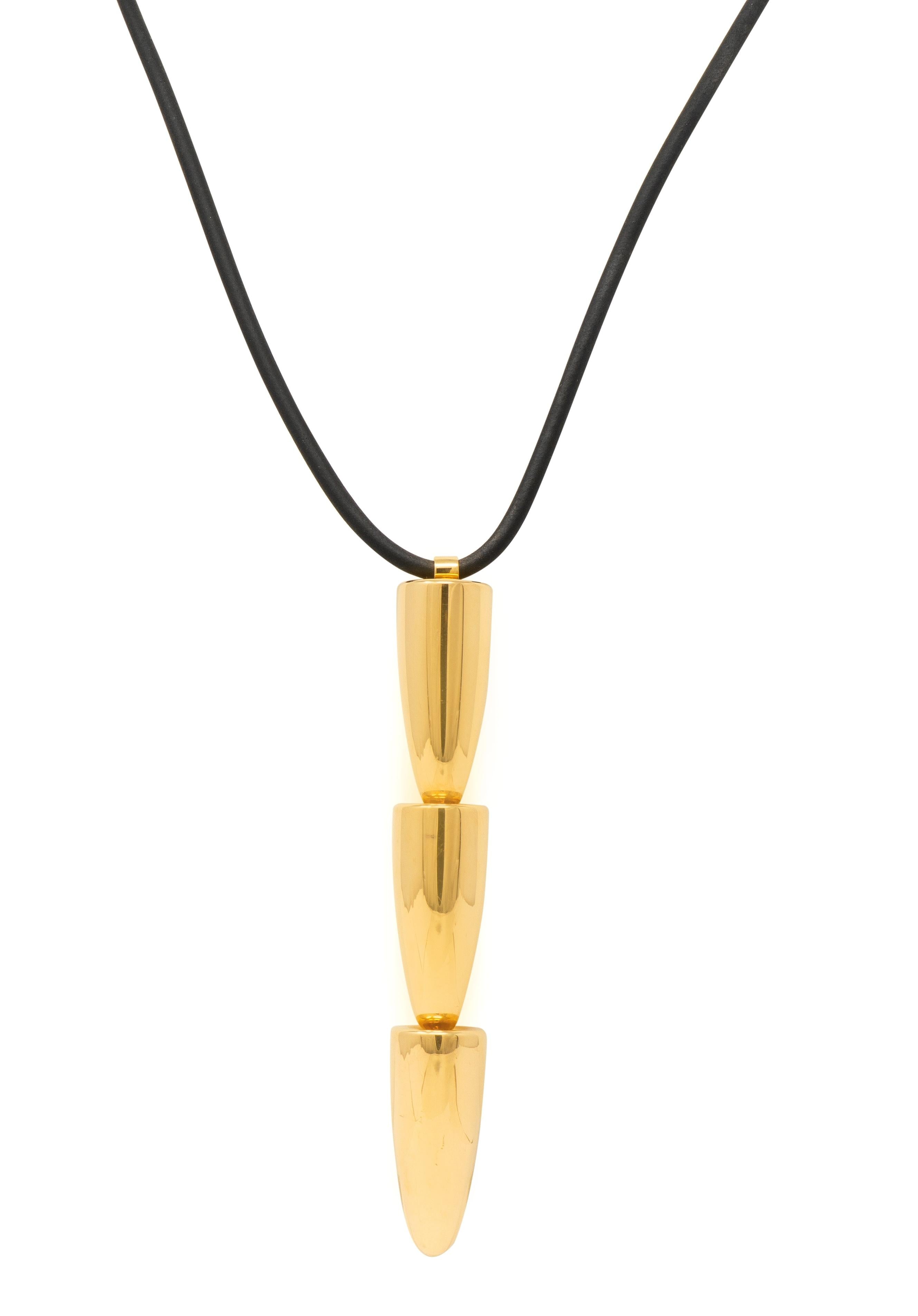 Vhernier 2020's 18 Karat Yellow Gold Contemporary Calla Lily Pendant Necklace