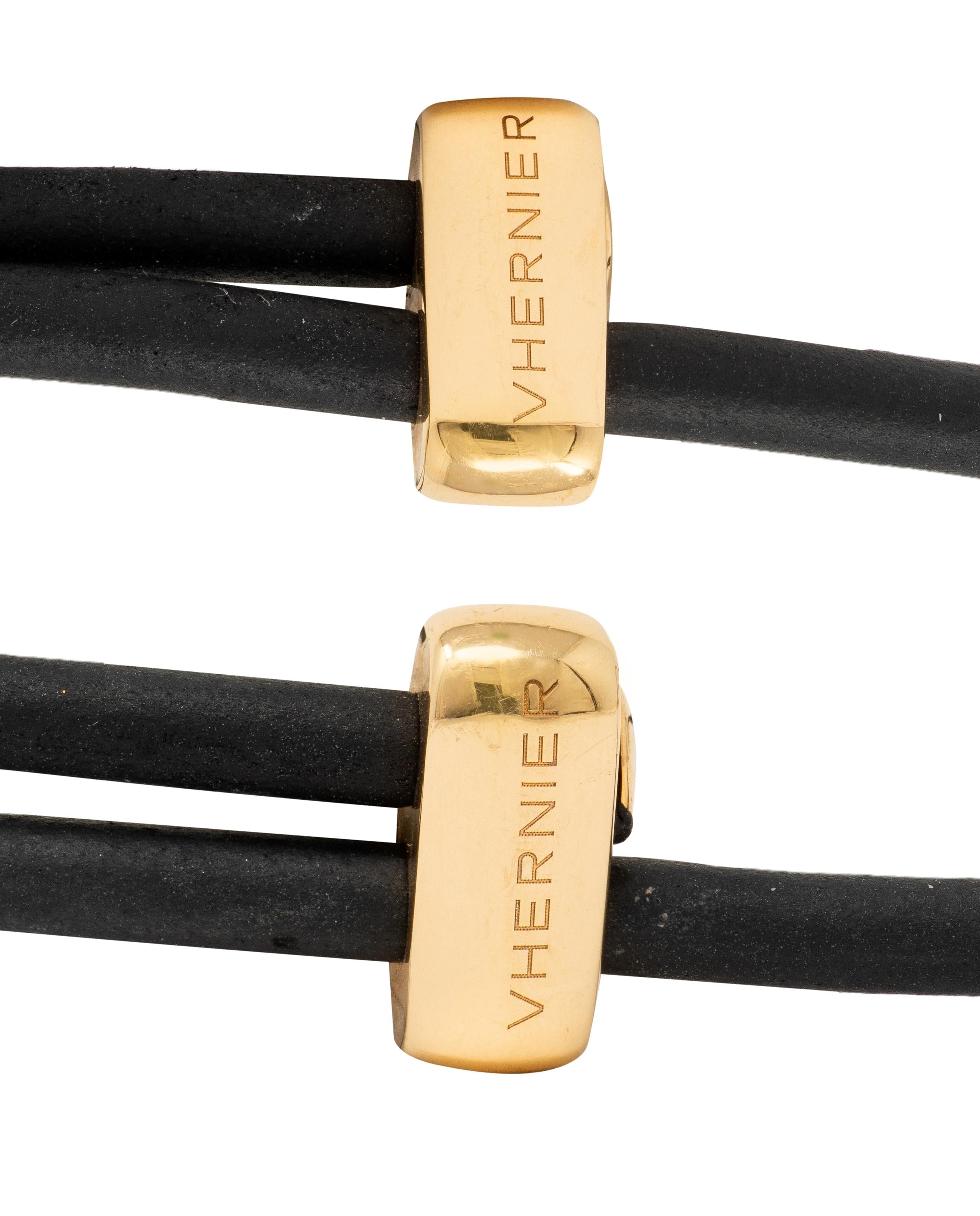 Vhernier 2020's 18 Karat Yellow Gold Contemporary Calla Lily Pendant Necklace