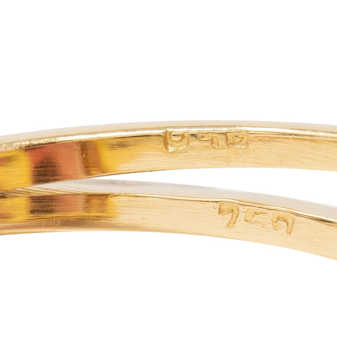 Mid-Century 17.75 CTW Rubellite Diamond 18K Gold Platinum Vintage Cocktail Ring