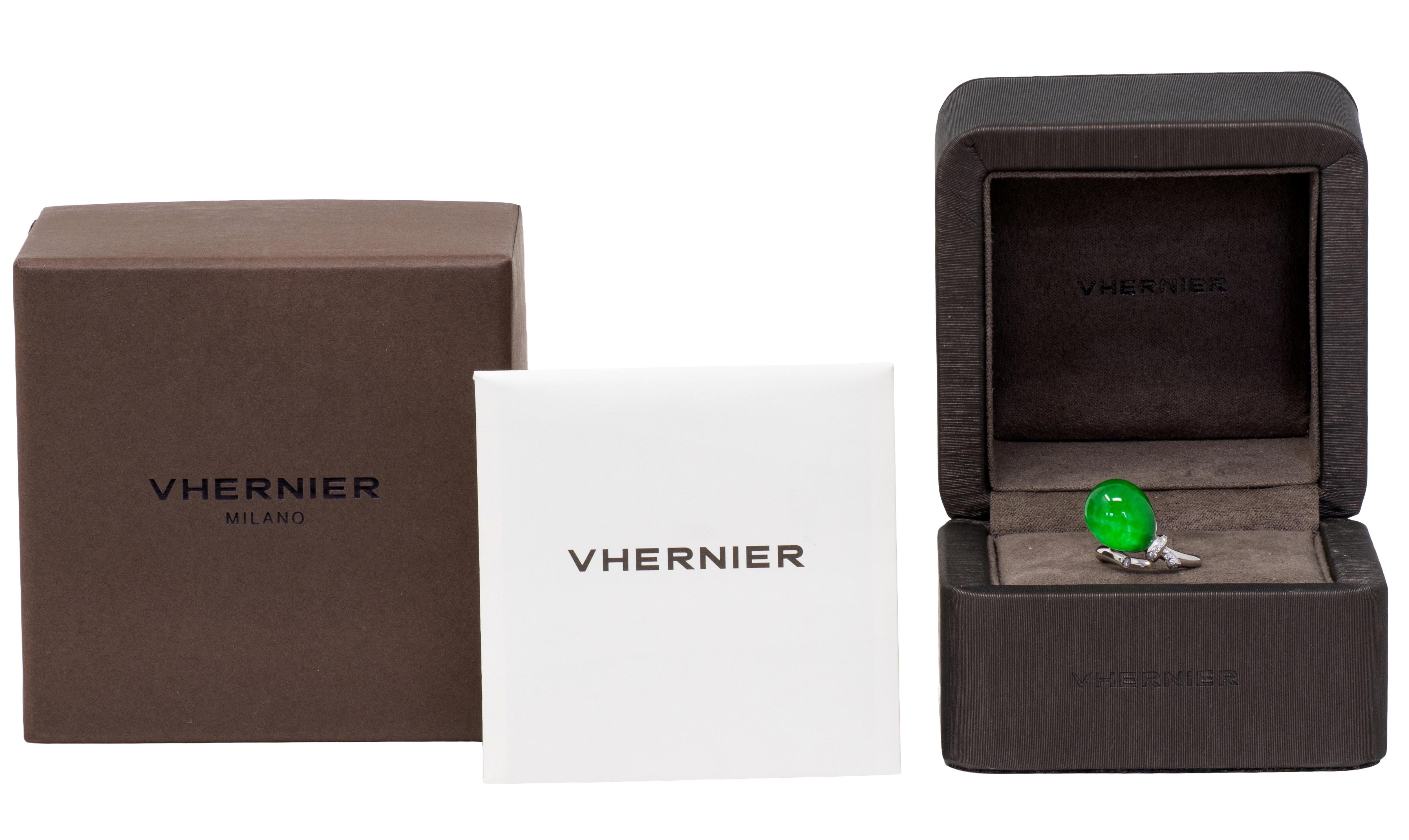 Vhernier Jade Quartz Diamond 18K Gold Contemporary Palloncino Balloon Ring