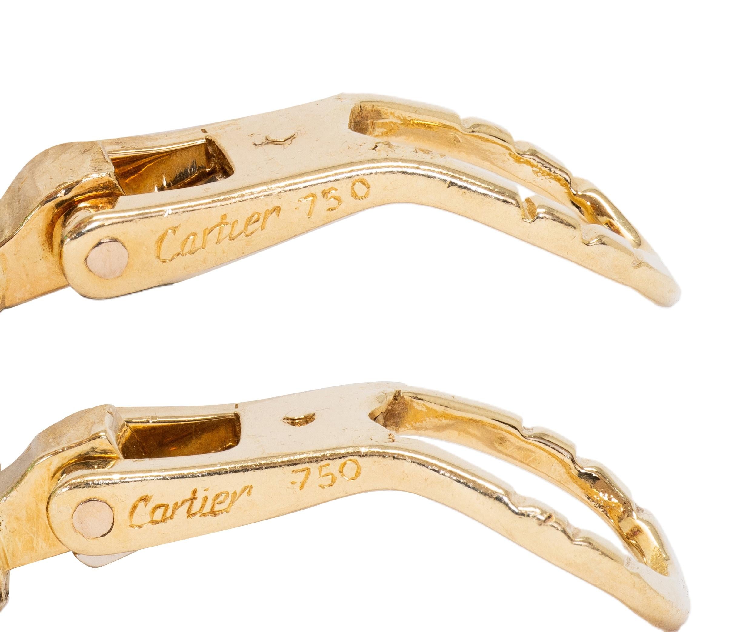Cartier 1980's Diamond Multi-Gem 18K Gold Vintage Domed Turban Earrings