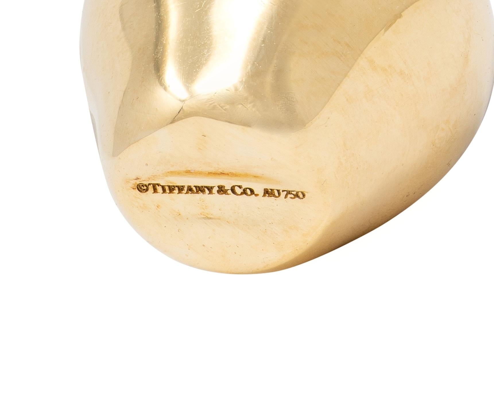 Tiffany & Co. 1990's Diamond 18 Karat Two-Tone Gold Vintage Apple Pendant
