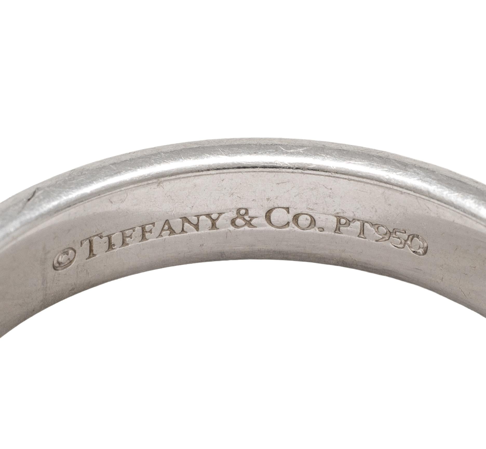 Tiffany & Co. 1990's Platinum Vintage Slim Wedding Band Ring