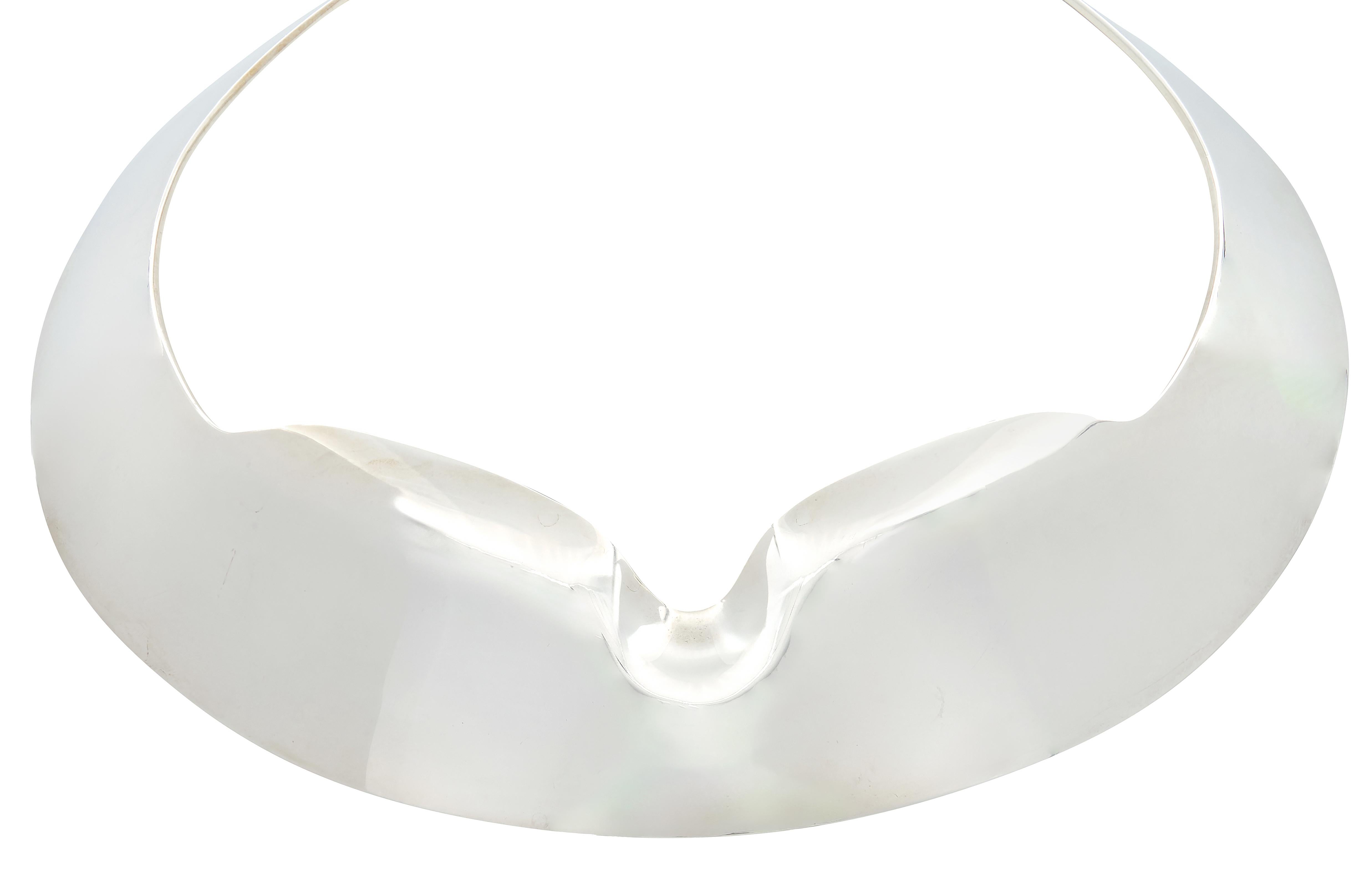 Tiffany & Co. Elsa Peretti 1970's Sterling Silver Vintage Collar Bone Necklace