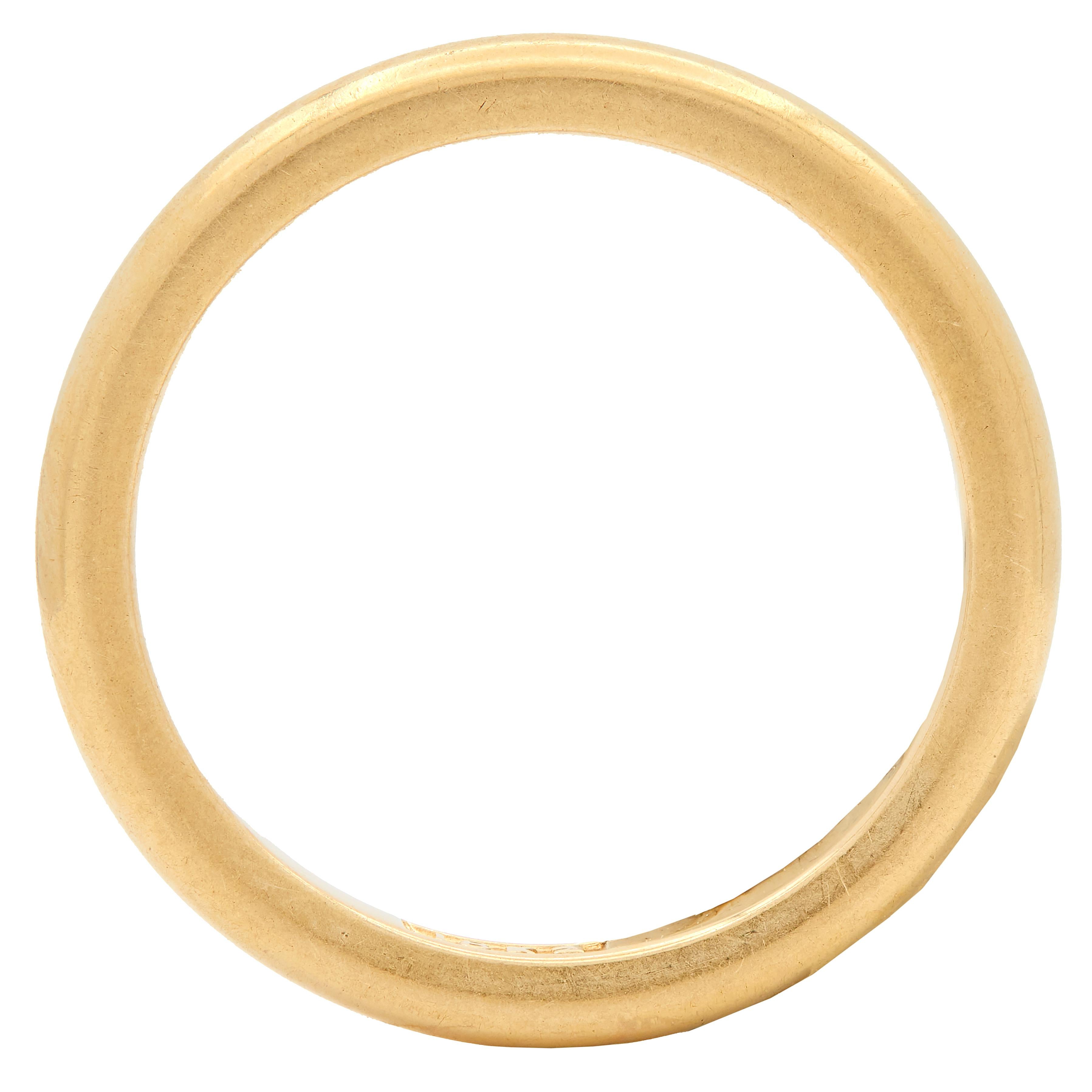 J.R. Wood & Sons Retro 18 Karat Yellow Gold Vintage Wedding Band Ring