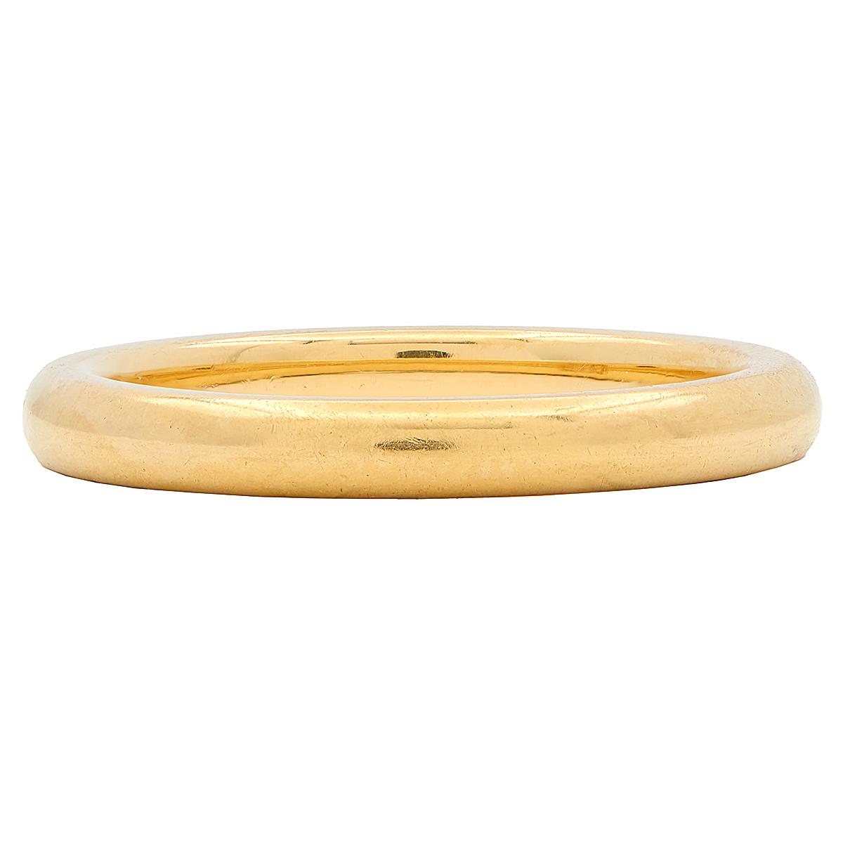 J.R. Wood & Sons Retro 18 Karat Yellow Gold Vintage Wedding Band Ring