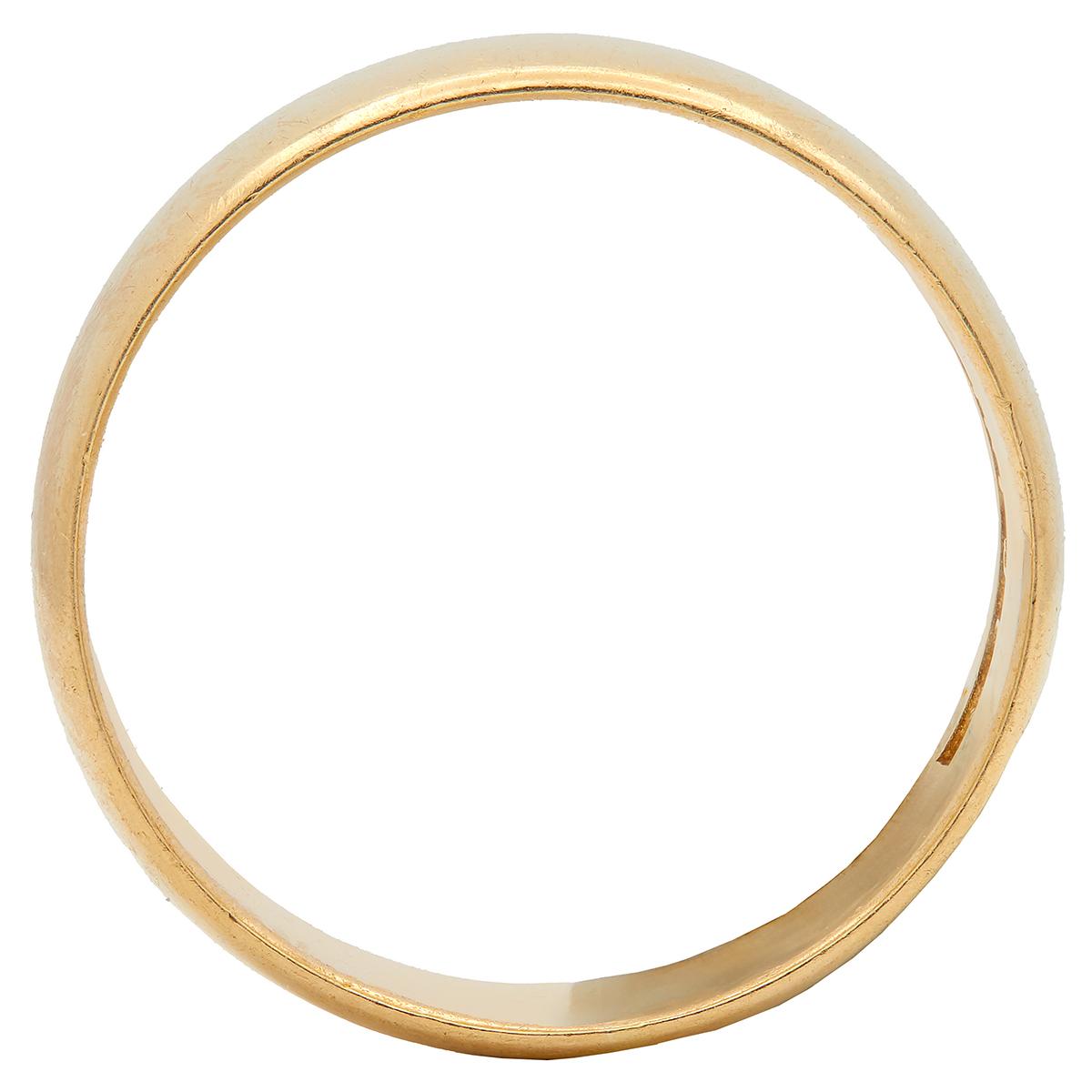 Victorian 18 Karat Yellow Gold Antique Wide Cigar Wedding Band Ring