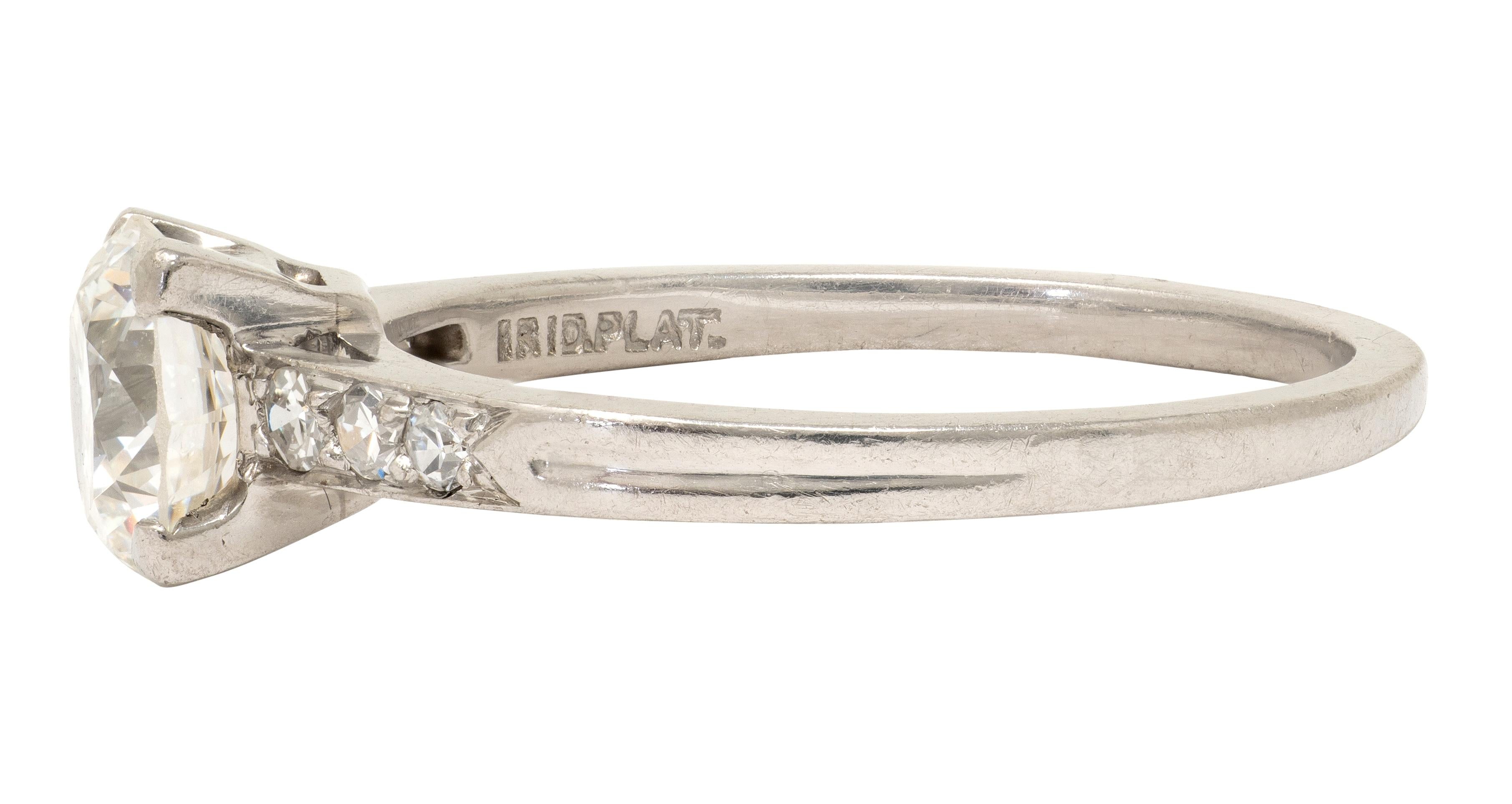 Tiffany & Co. Mid-Century 1.00 CTW Diamond Platinum Vintage Engagement Ring