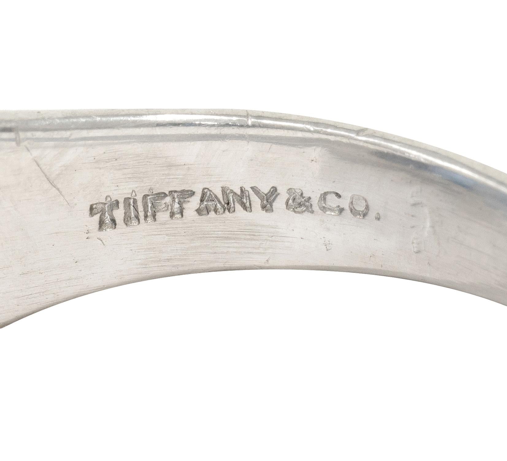 Tiffany & Co. Art Deco No Heat Burma Sapphire Platinum Unisex Vintage Ring AGL